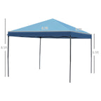 Auvent pop-up robuste Outsunny 10' x 10' avec filet latéral en maille amovible, conception d'installation facile, événement de fête en plein air