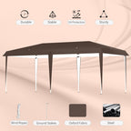 Auvent pop-up robuste Outsunny avec cadre robuste, toit anti-UV et sac de transport pour terrasse, jardin, plage et arrière-cour