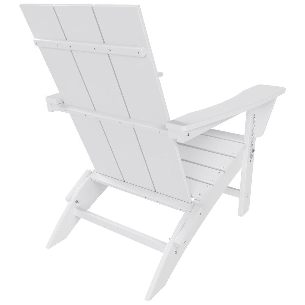 Chaise Adirondack pliante Polytrends Shoreside moderne et écologique, idéale pour les commerces et les résidences, toutes saisons
