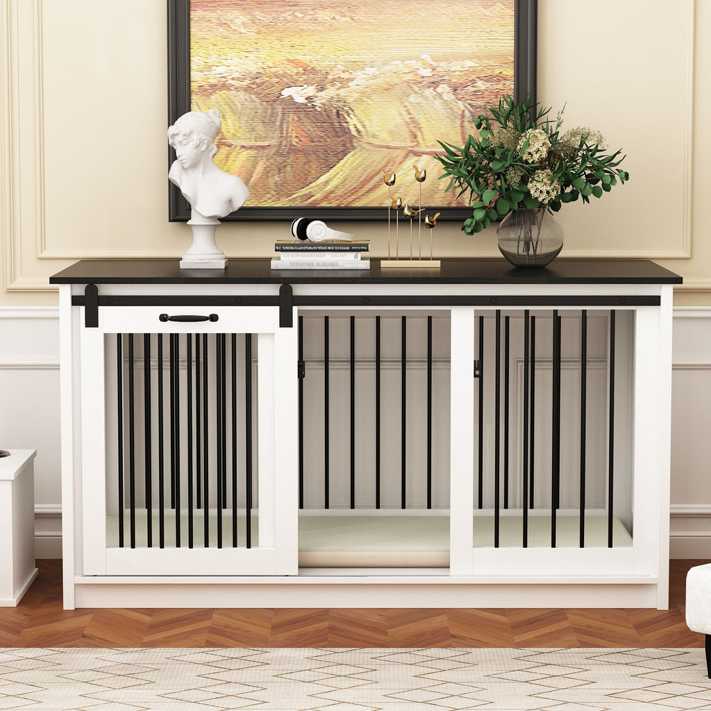 Cage pour chien élégante et robuste avec renfort en tube de fer