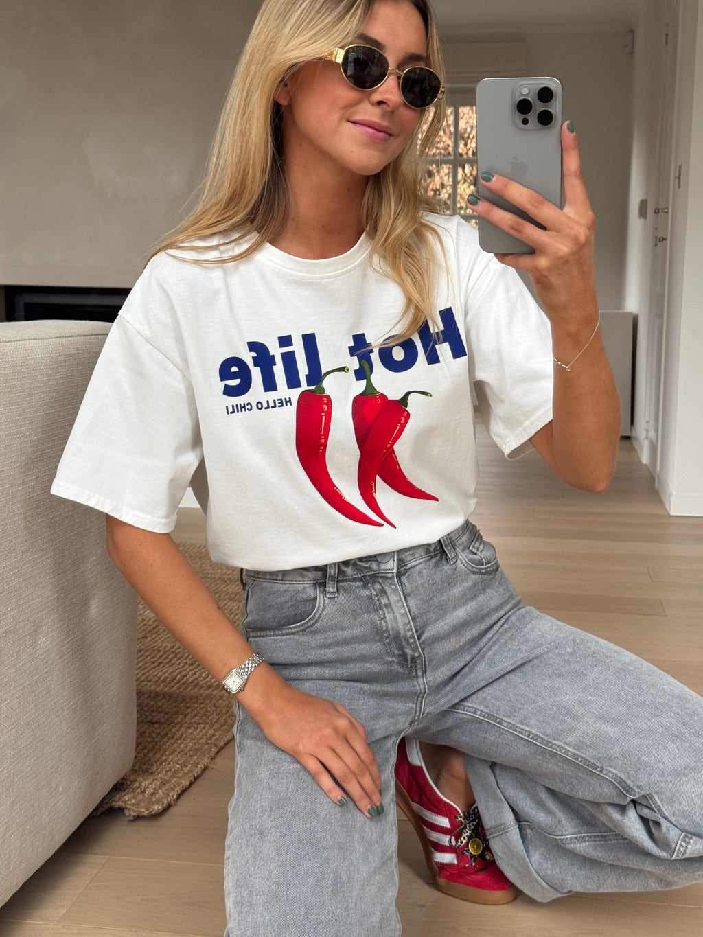 T-shirt piment blanc