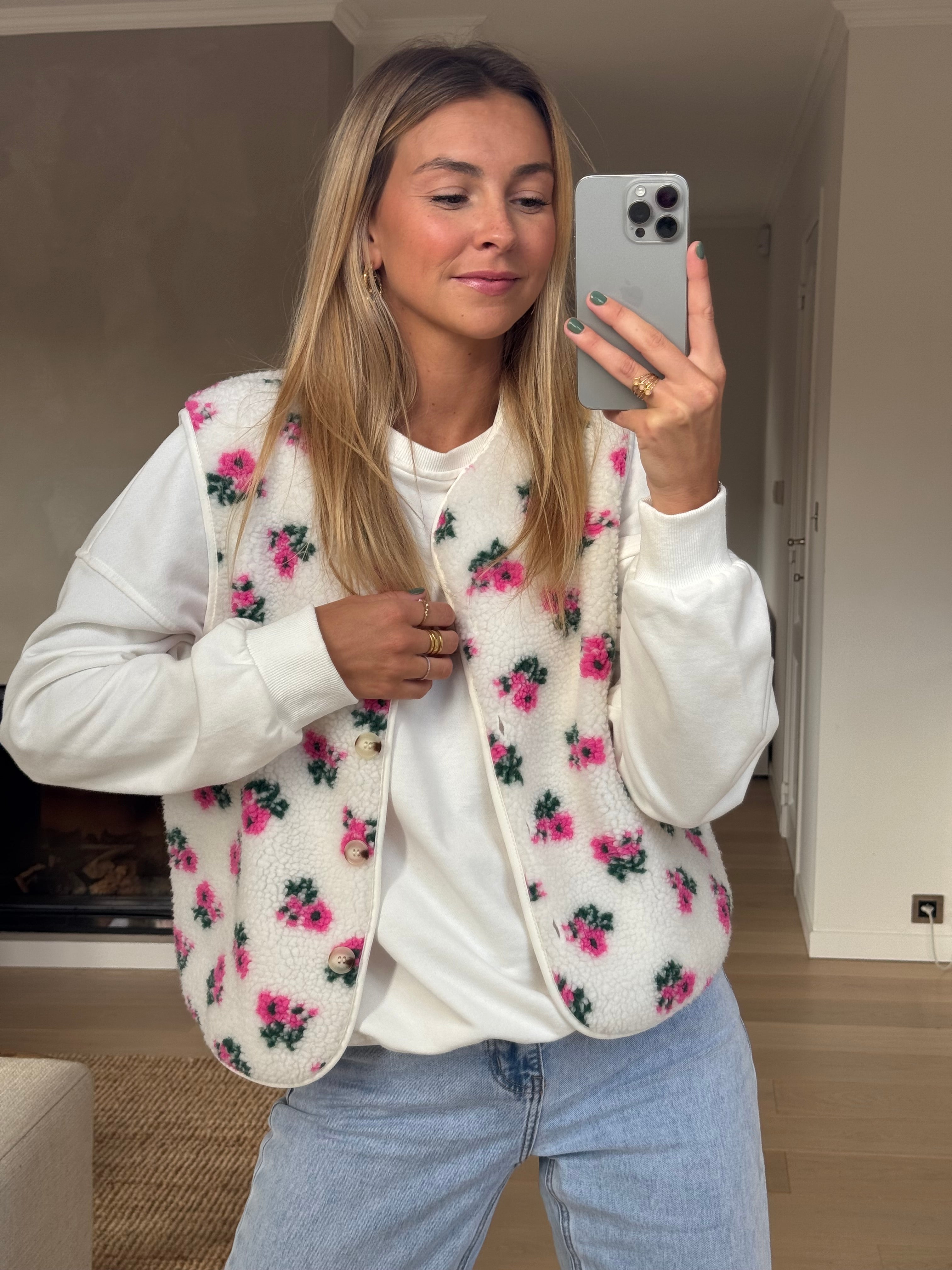 Gilet fleuri Linda