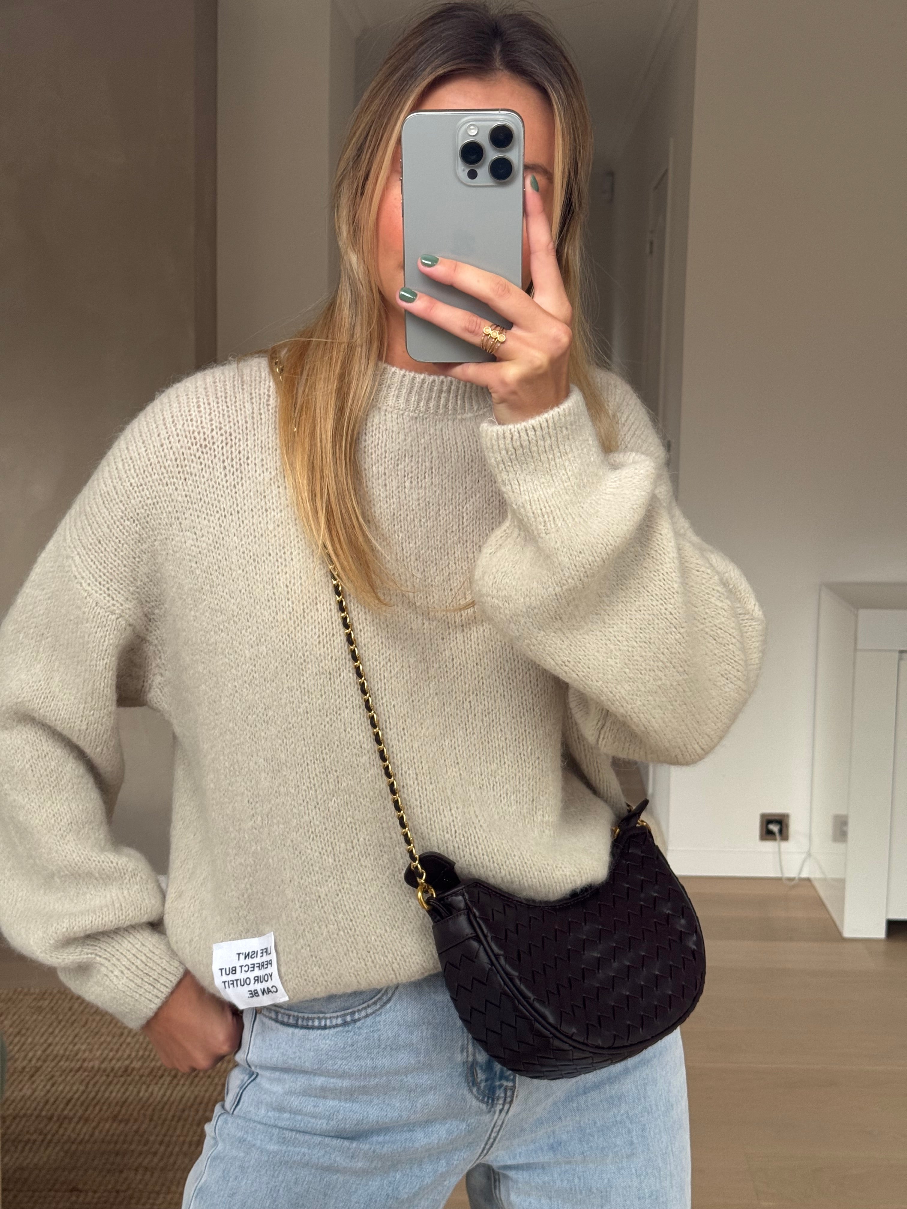 Pull beige Life