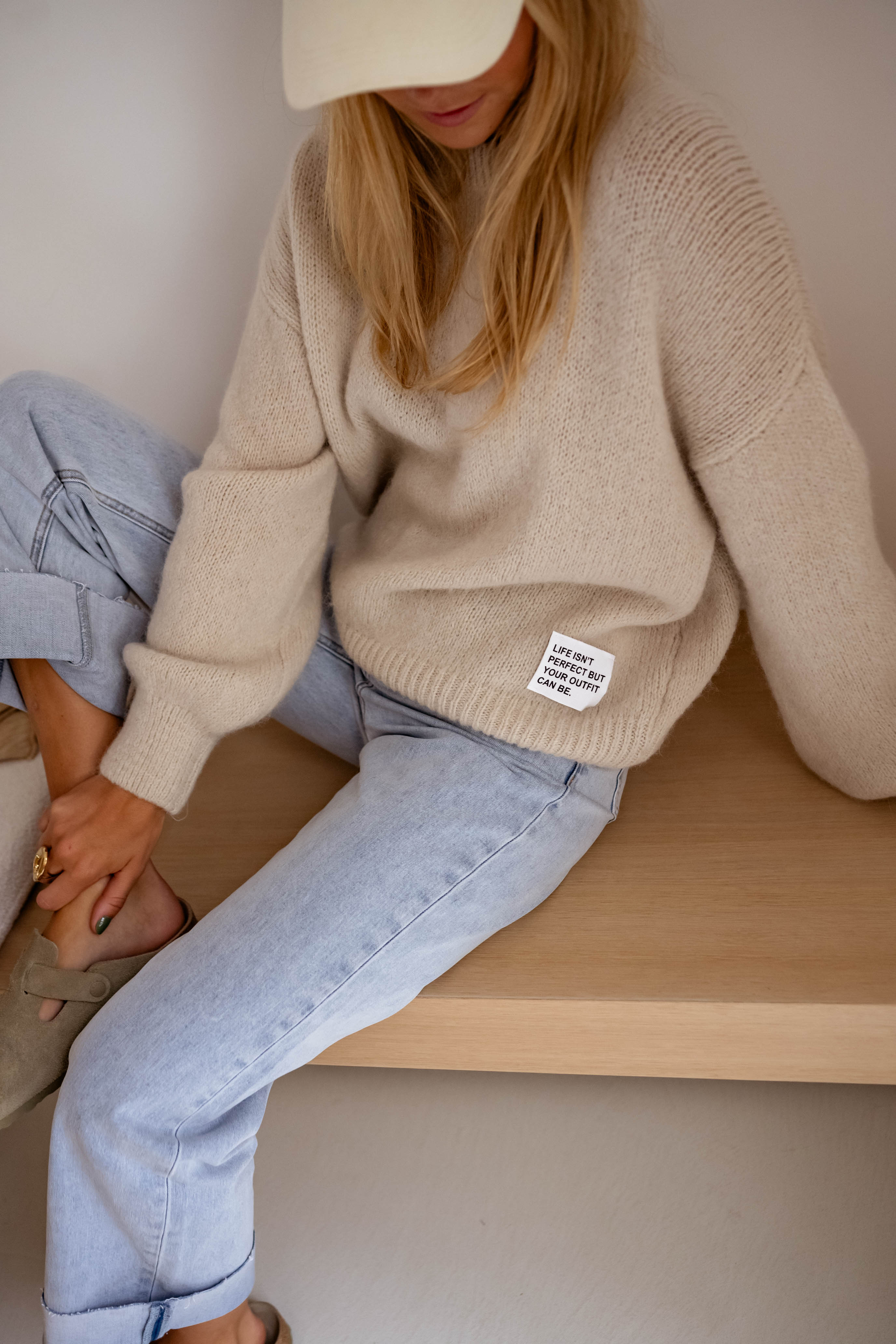 Pull beige Life