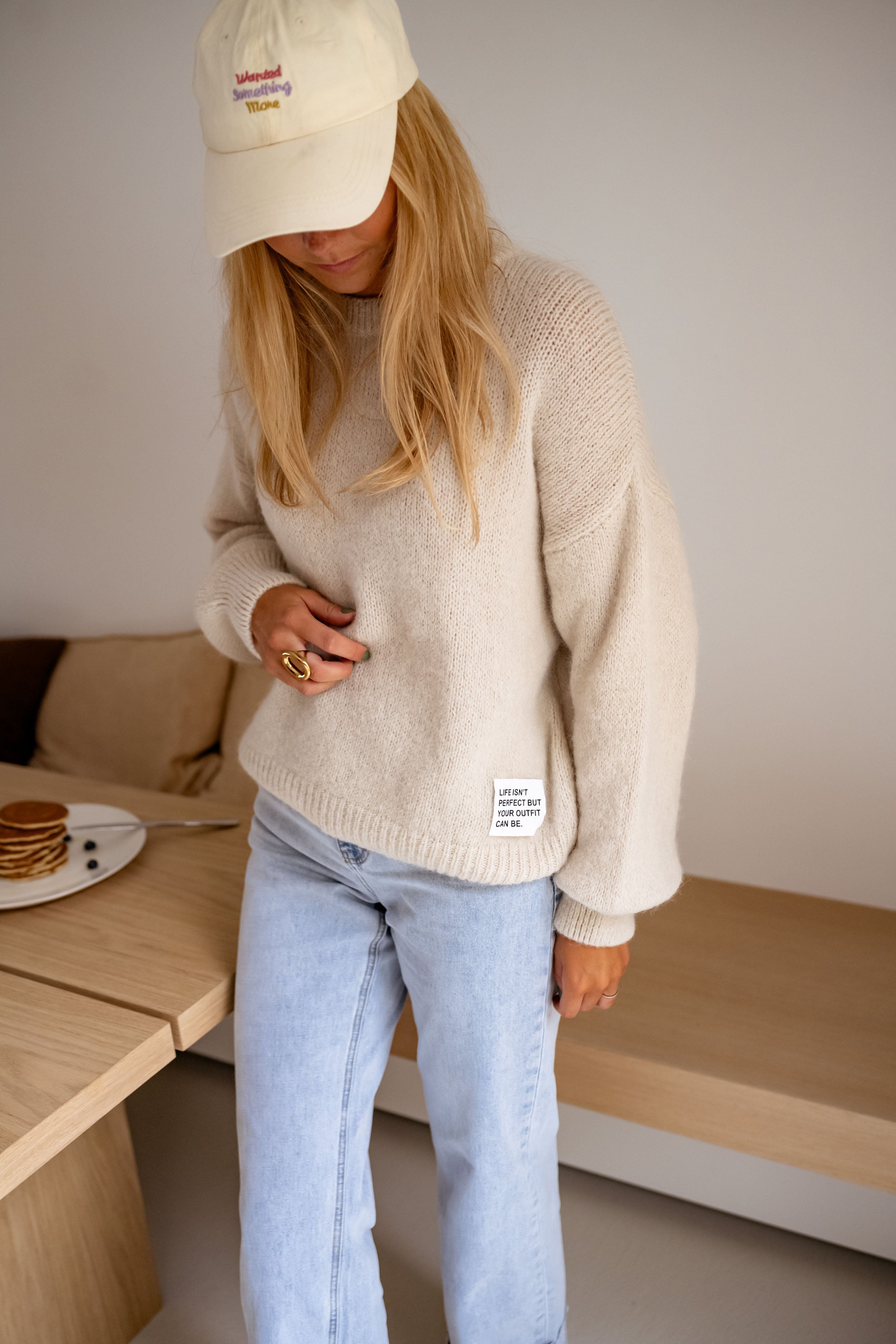 Pull beige Life