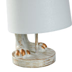 Lampe de bureau StyleCraft Malta en cuivre blanc délavé avec motif lapin