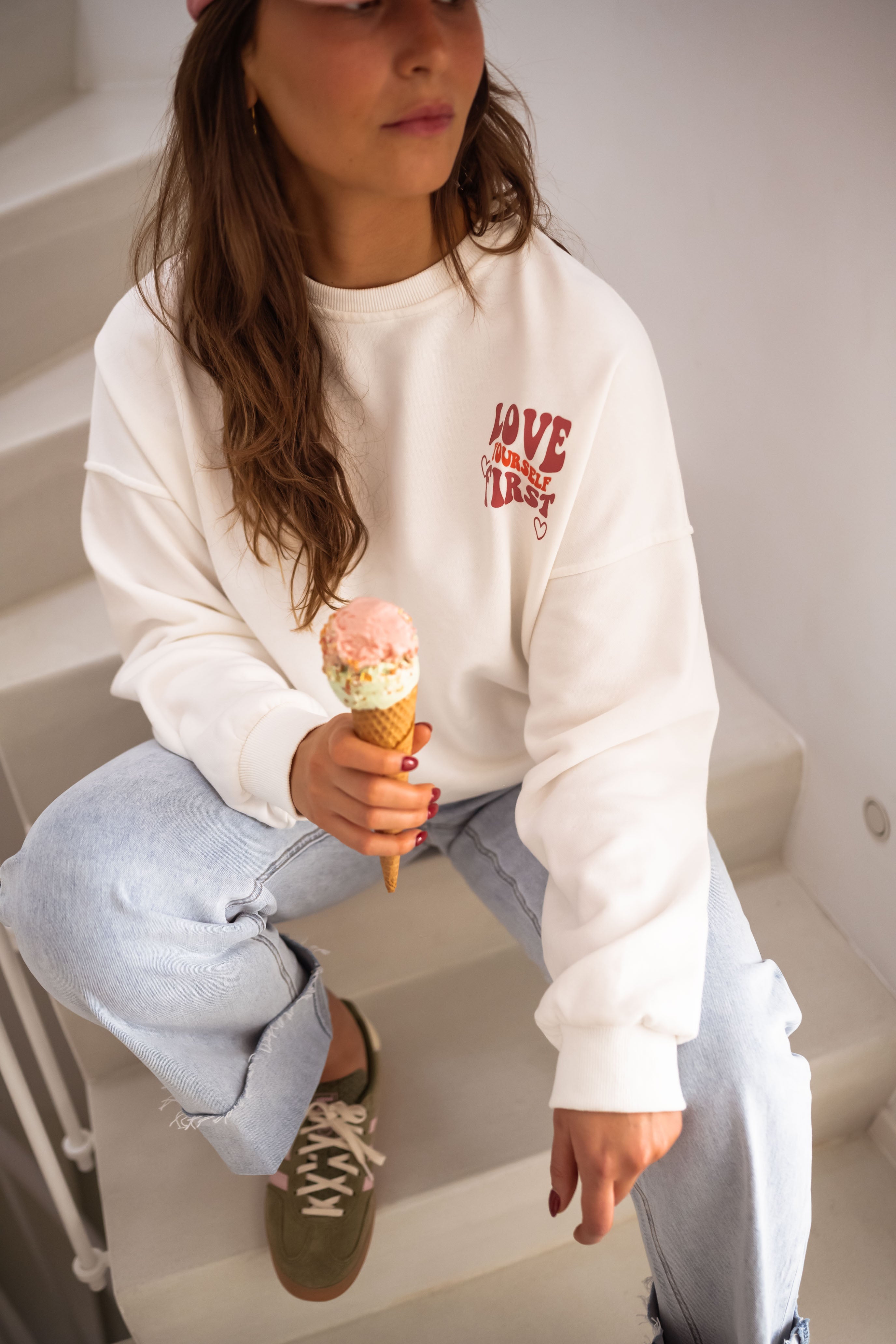 Pull blanc comme neige