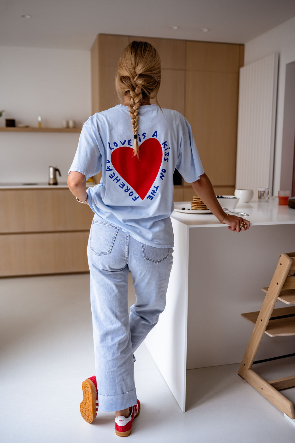 T-shirt Mona bleu ciel 