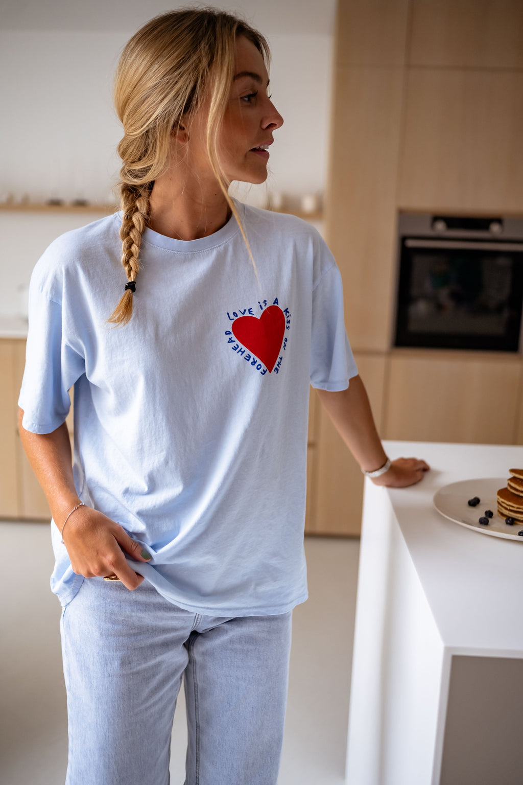 T-shirt Mona bleu ciel 