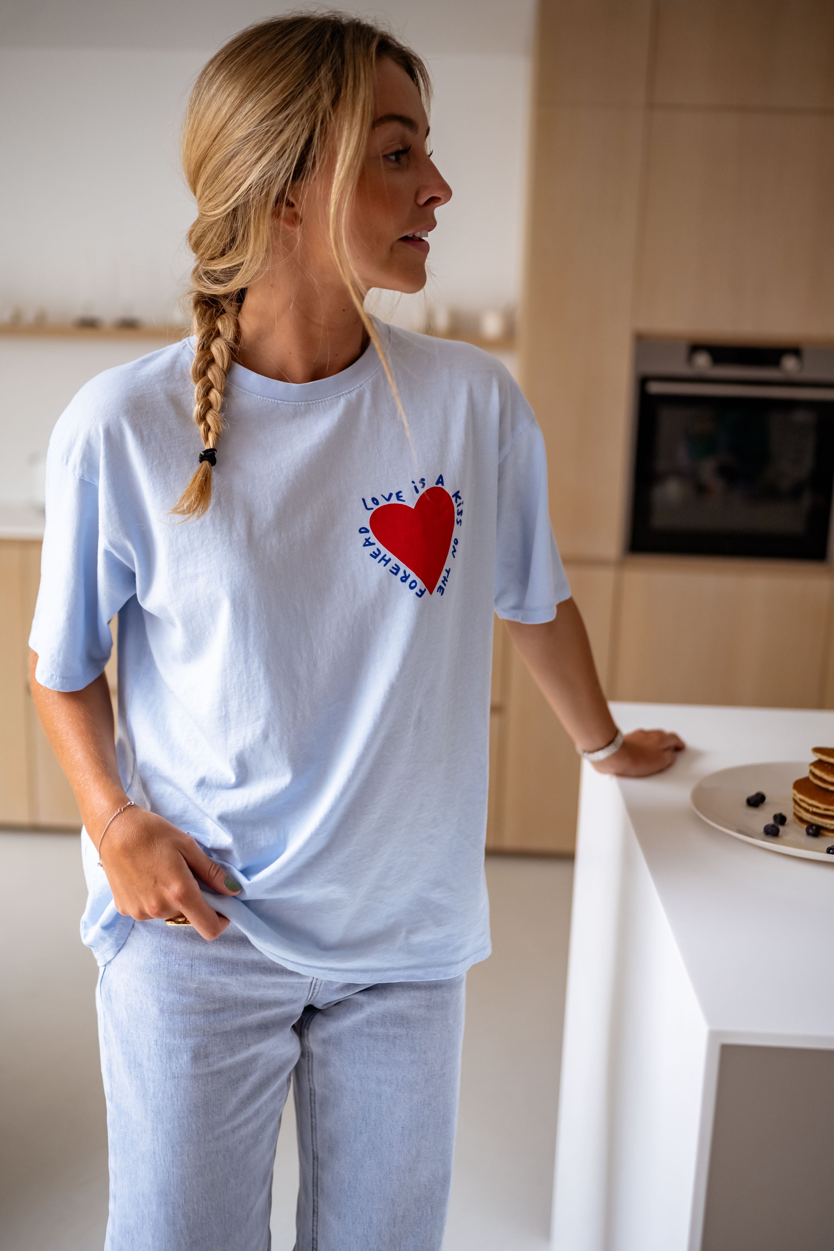 T-shirt Mona bleu ciel 