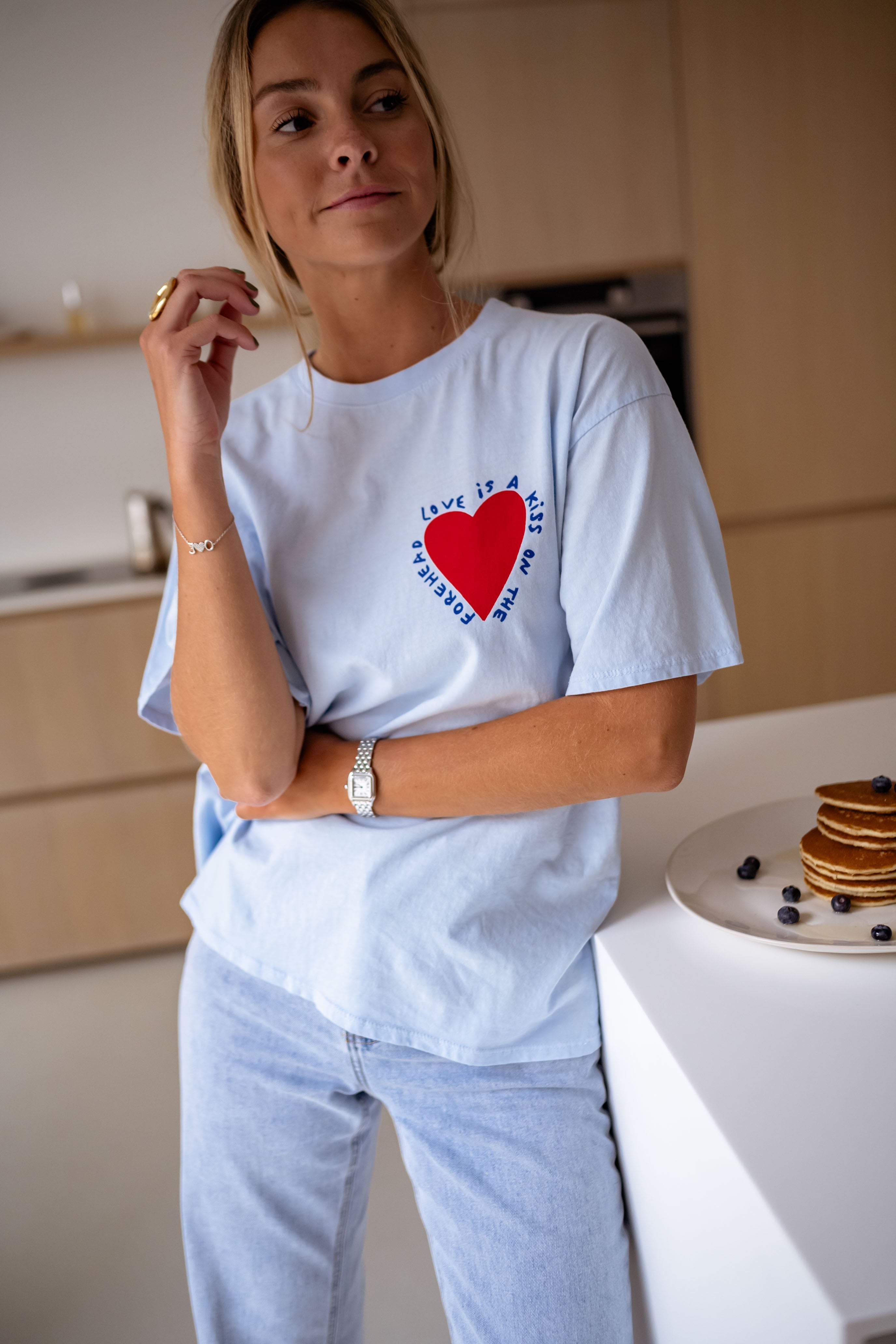 T-shirt Mona bleu ciel 