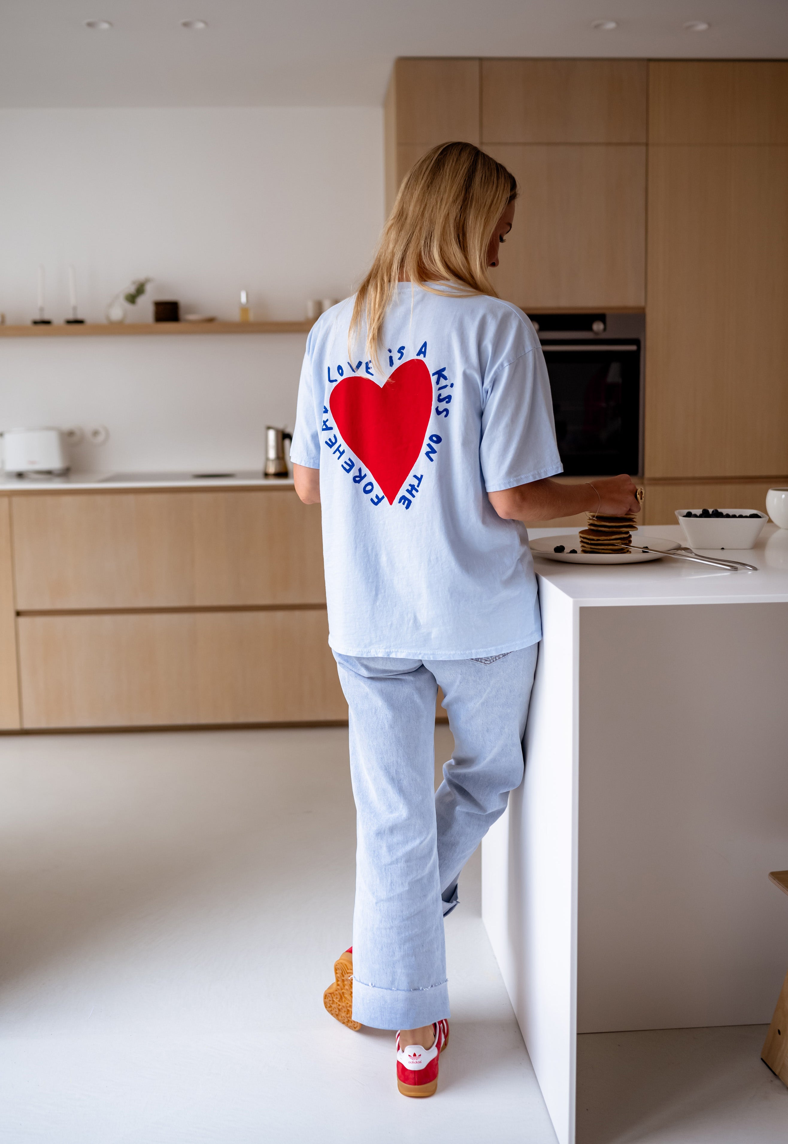 T-shirt Mona bleu ciel 