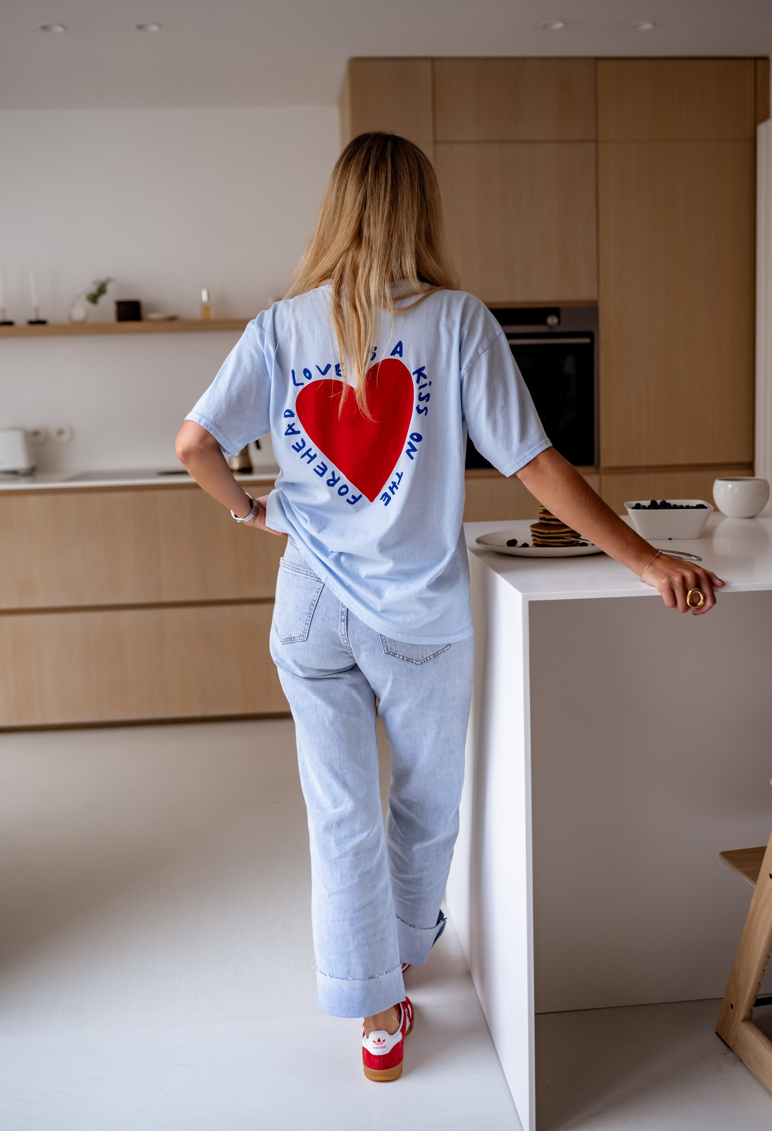 T-shirt Mona bleu ciel 
