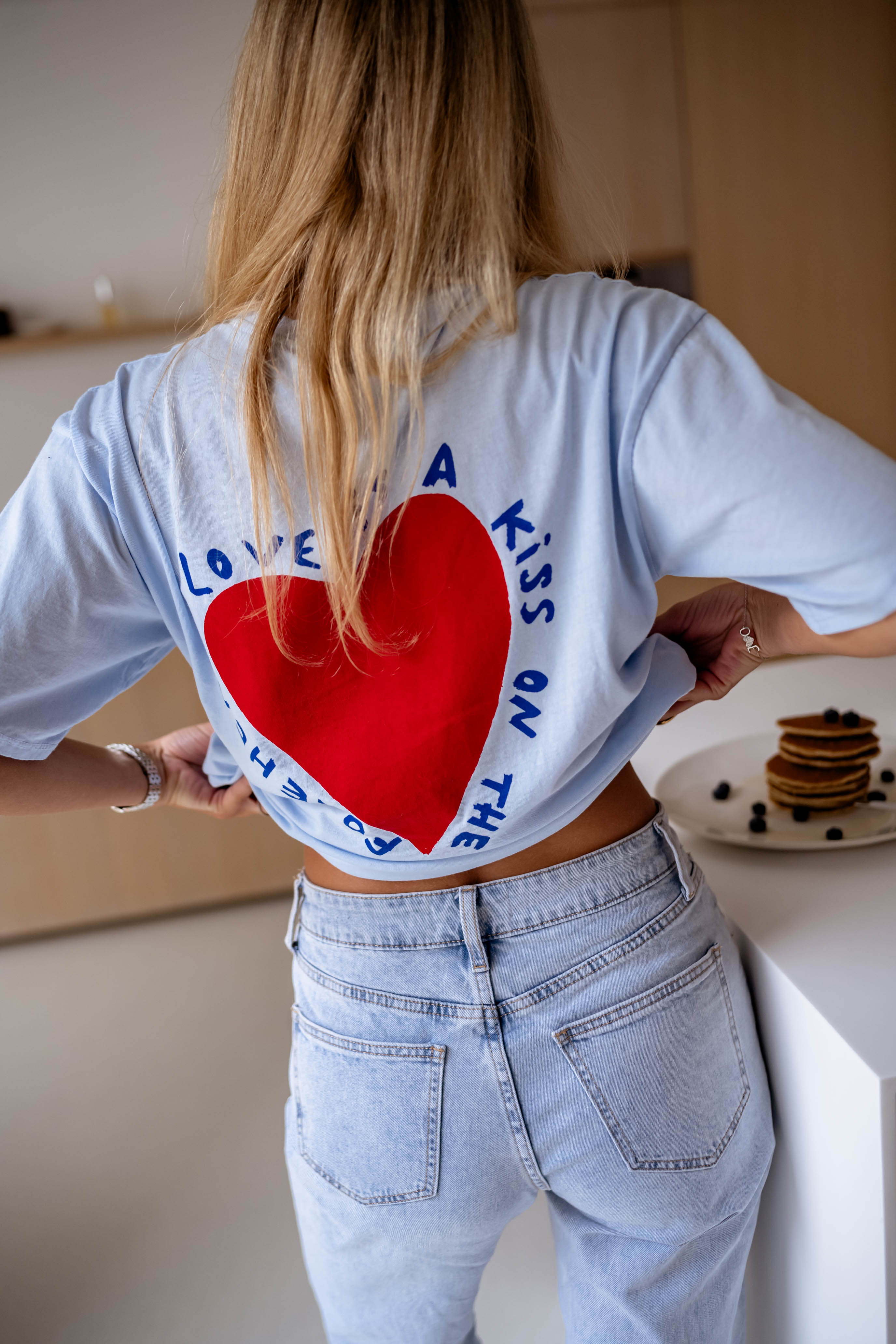 T-shirt Mona bleu ciel 