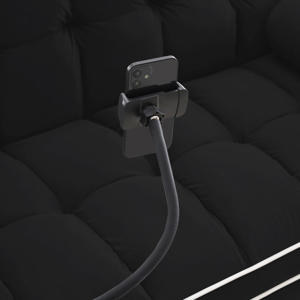 Canapé-lit convertible 2 places en velours de 55 pouces avec lit gigogne, inclinaison réglable, poches latérales et support pour téléphone