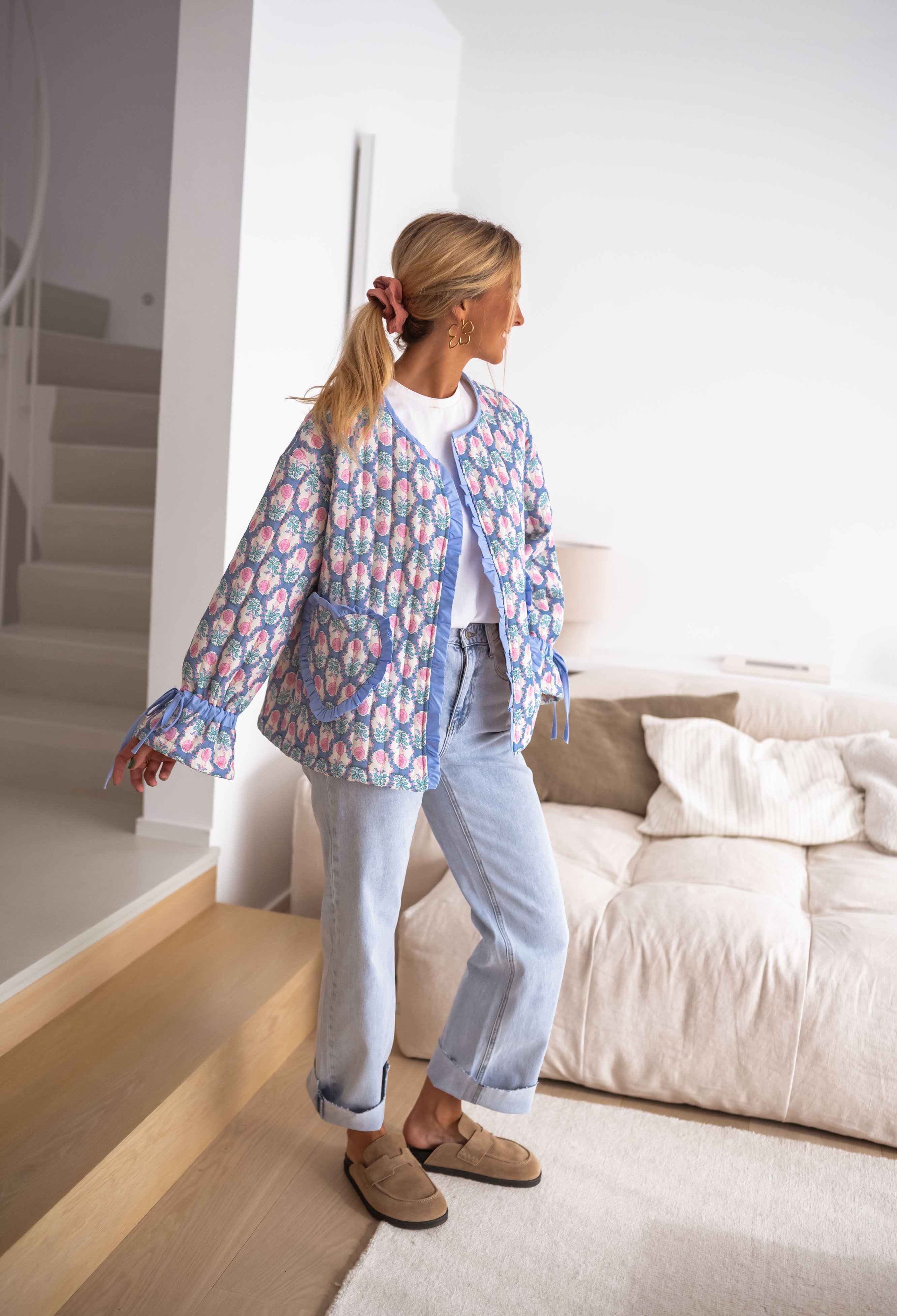 Veste Layna à fleurs