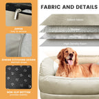 Lit orthopédique imperméable en mousse pour chien WOWMAX pour grands chiens