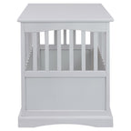 Table d'appoint en bois blanc pour cage pour animaux de compagnie avec porte verrouillable