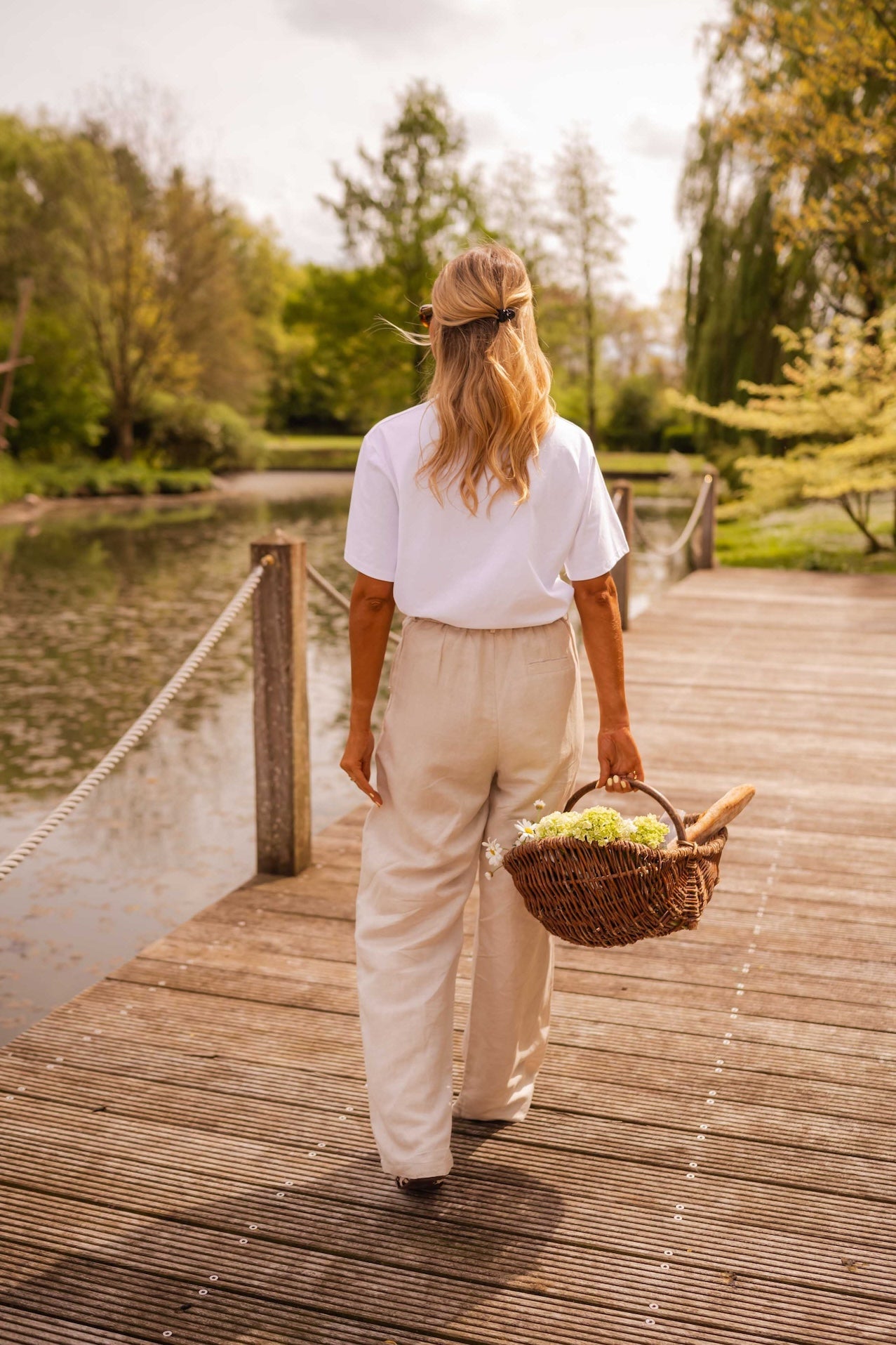 Pantalon Romuald en lin beige