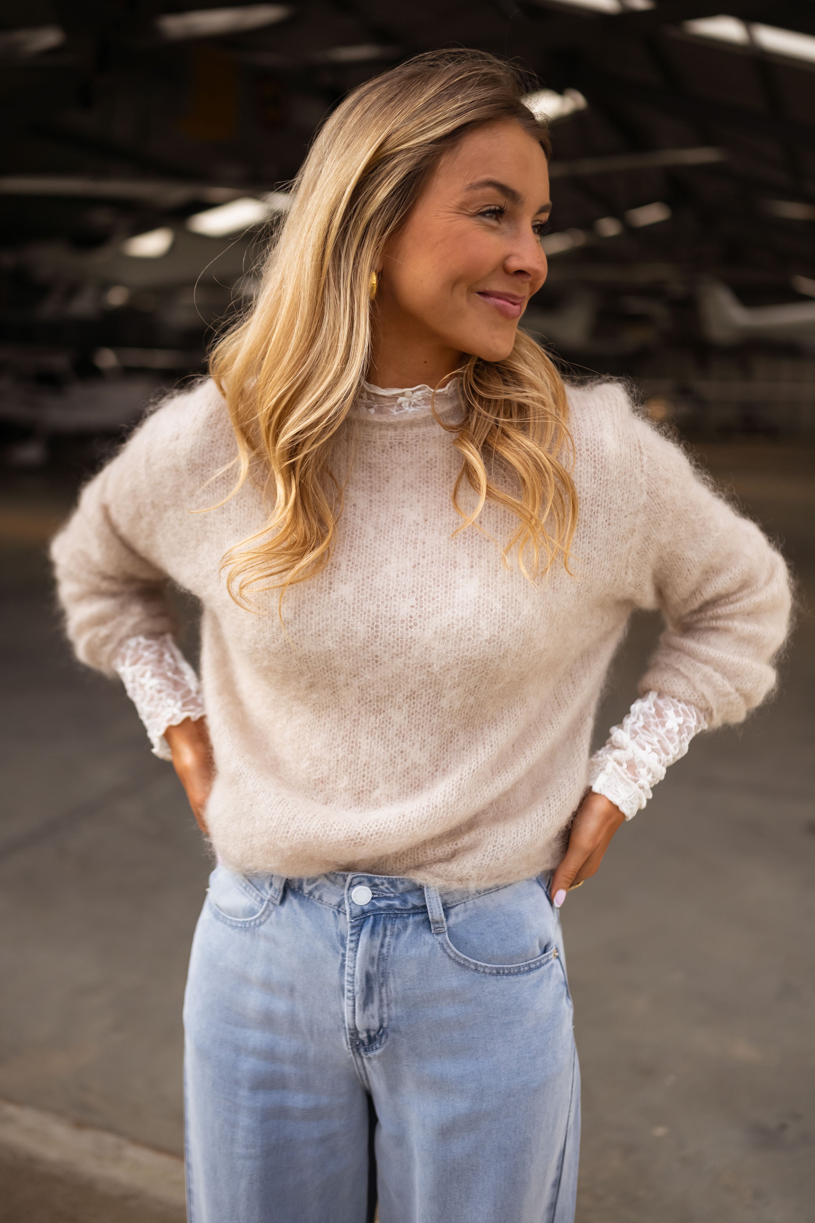 Pull Valda beige