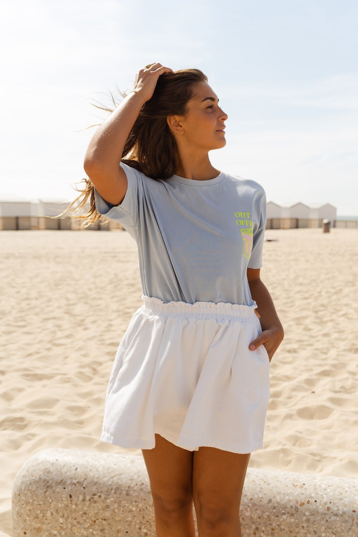 T-shirt de bureau bleu