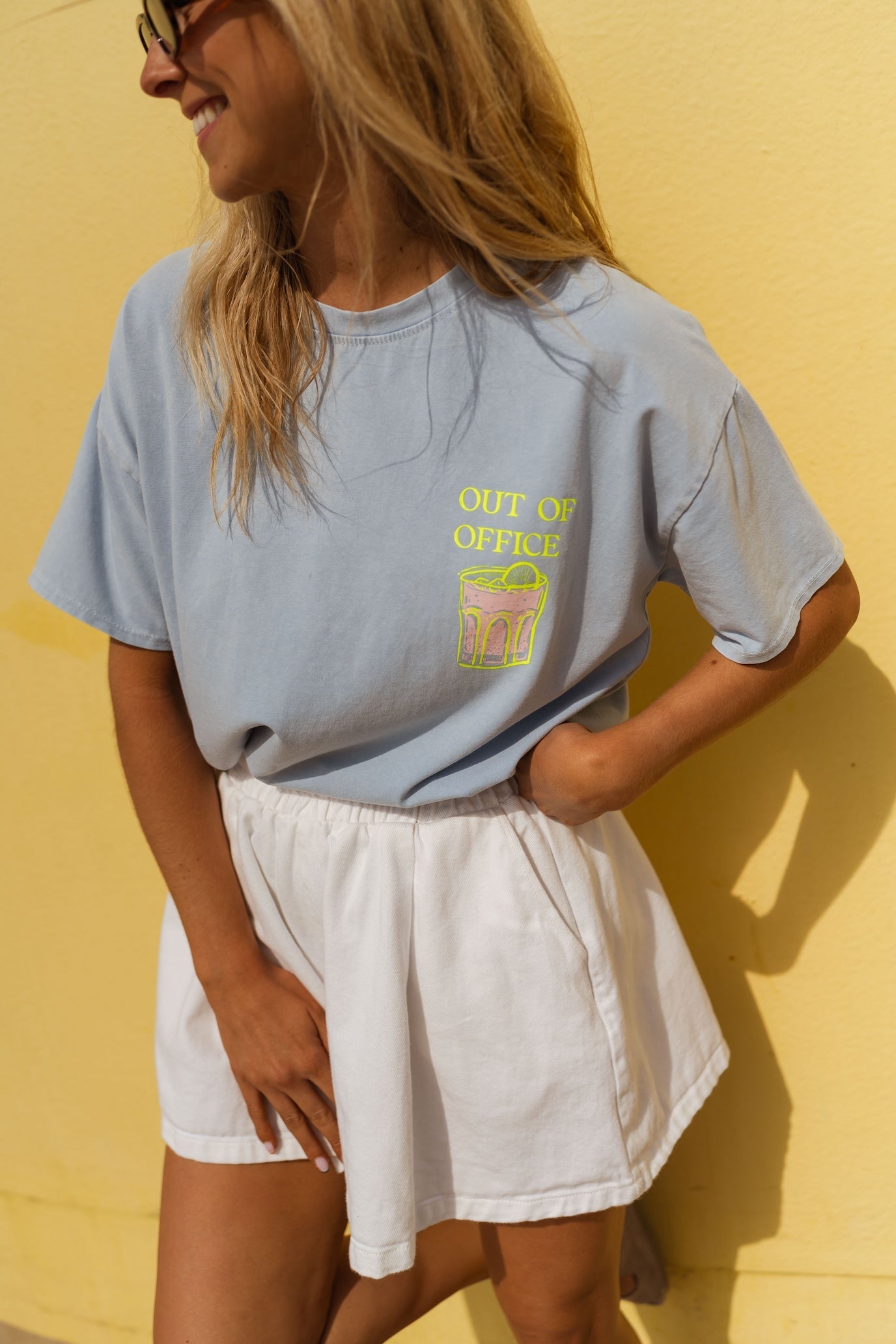 T-shirt de bureau bleu