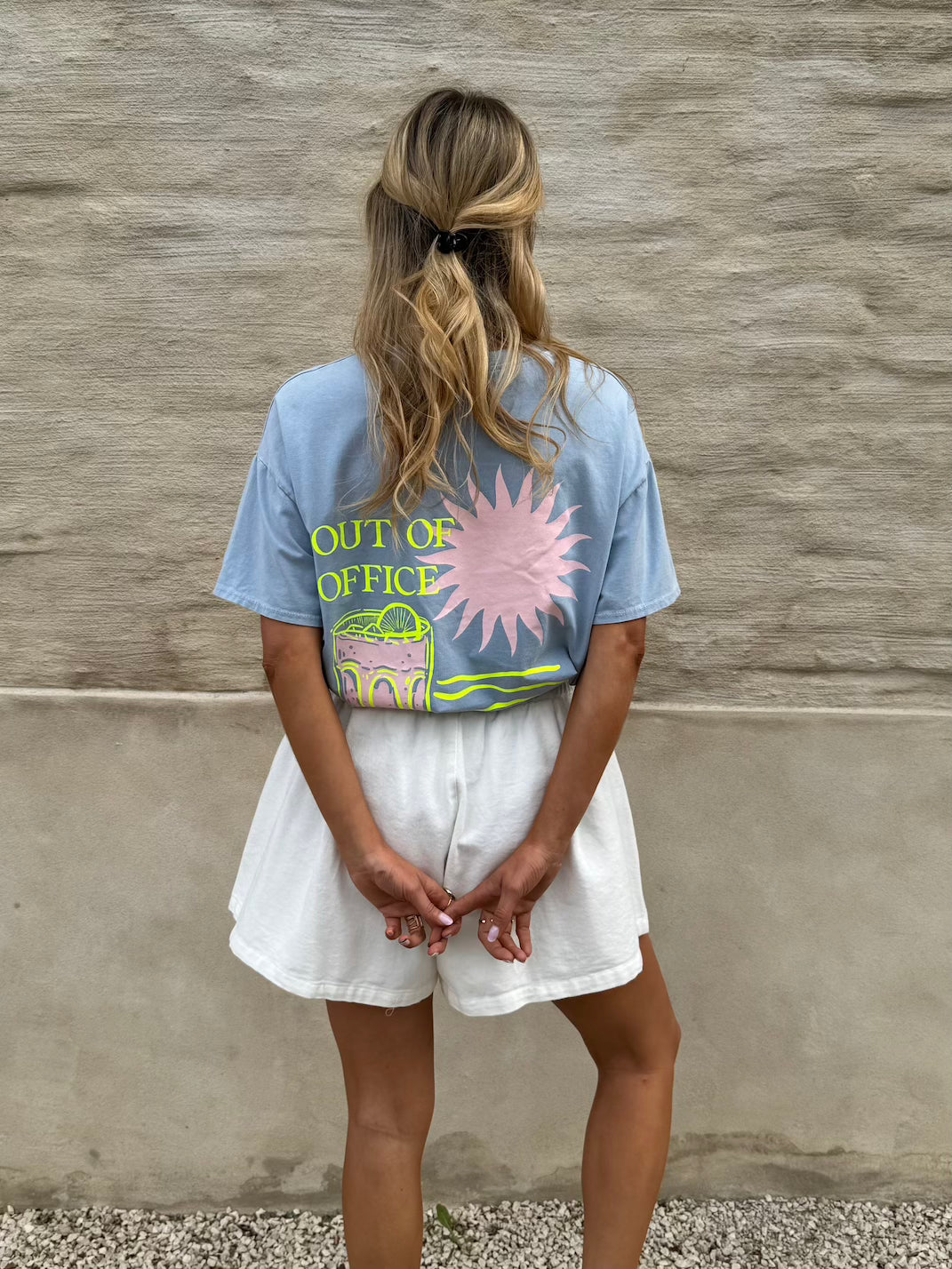 T-shirt de bureau bleu