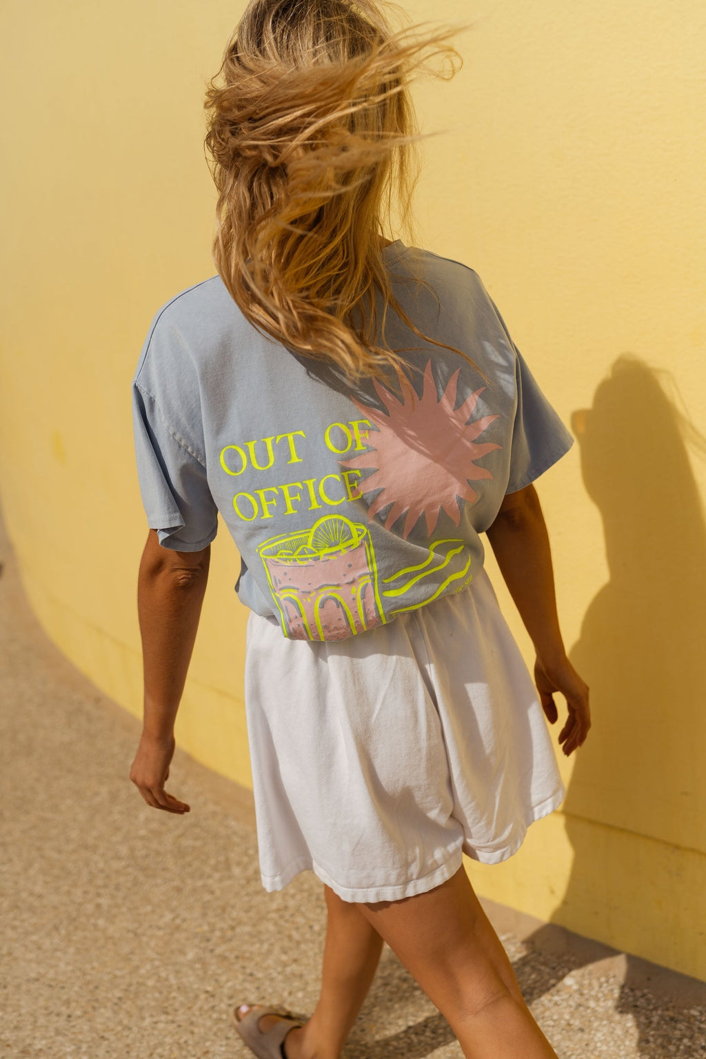 T-shirt de bureau bleu