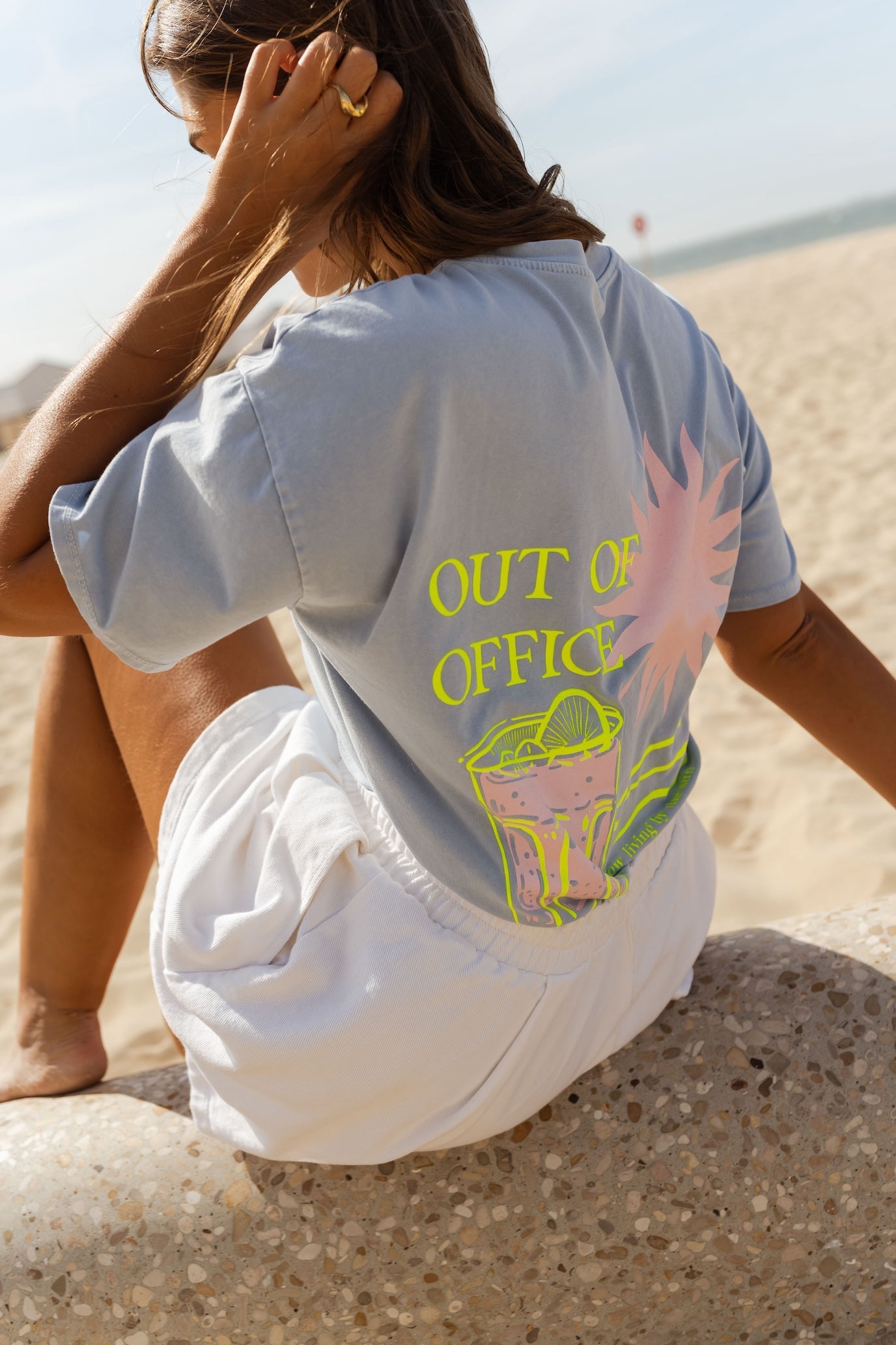 T-shirt de bureau bleu