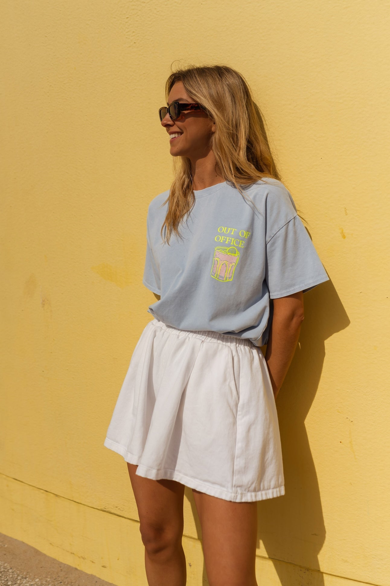T-shirt de bureau bleu