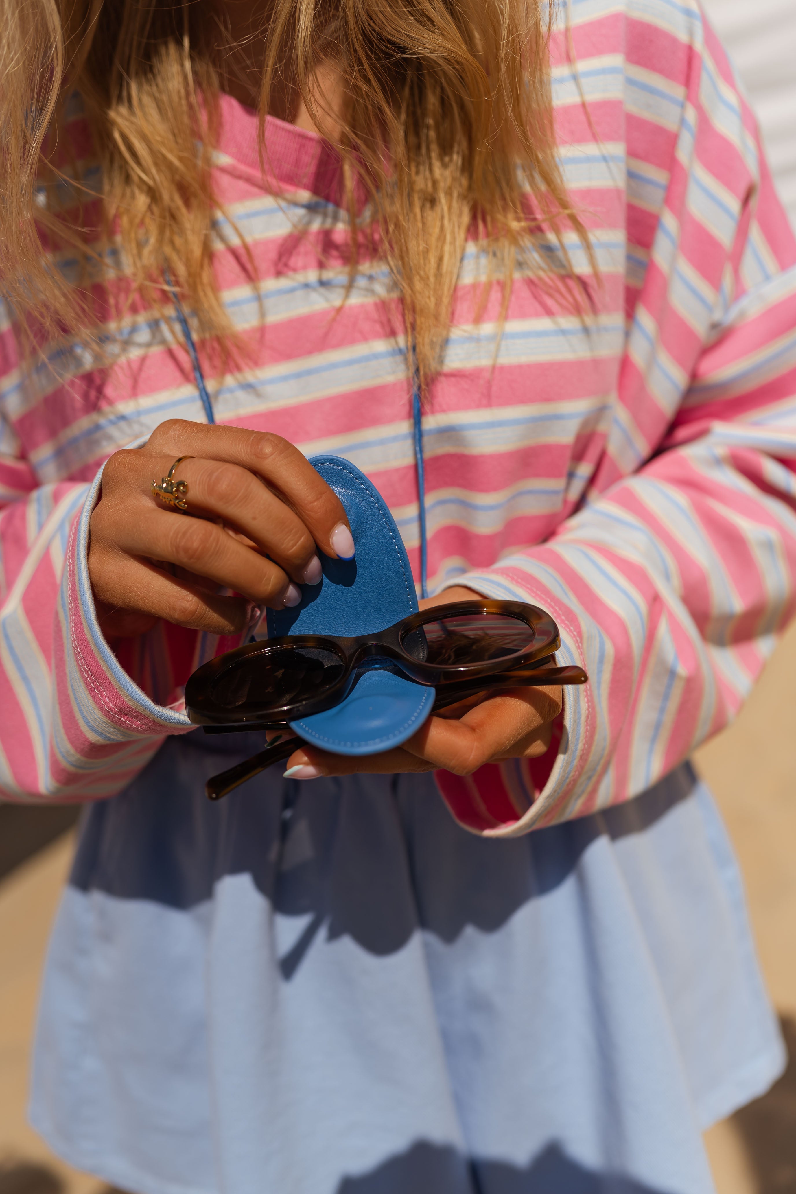 Porte-lunettes Pavo bleu