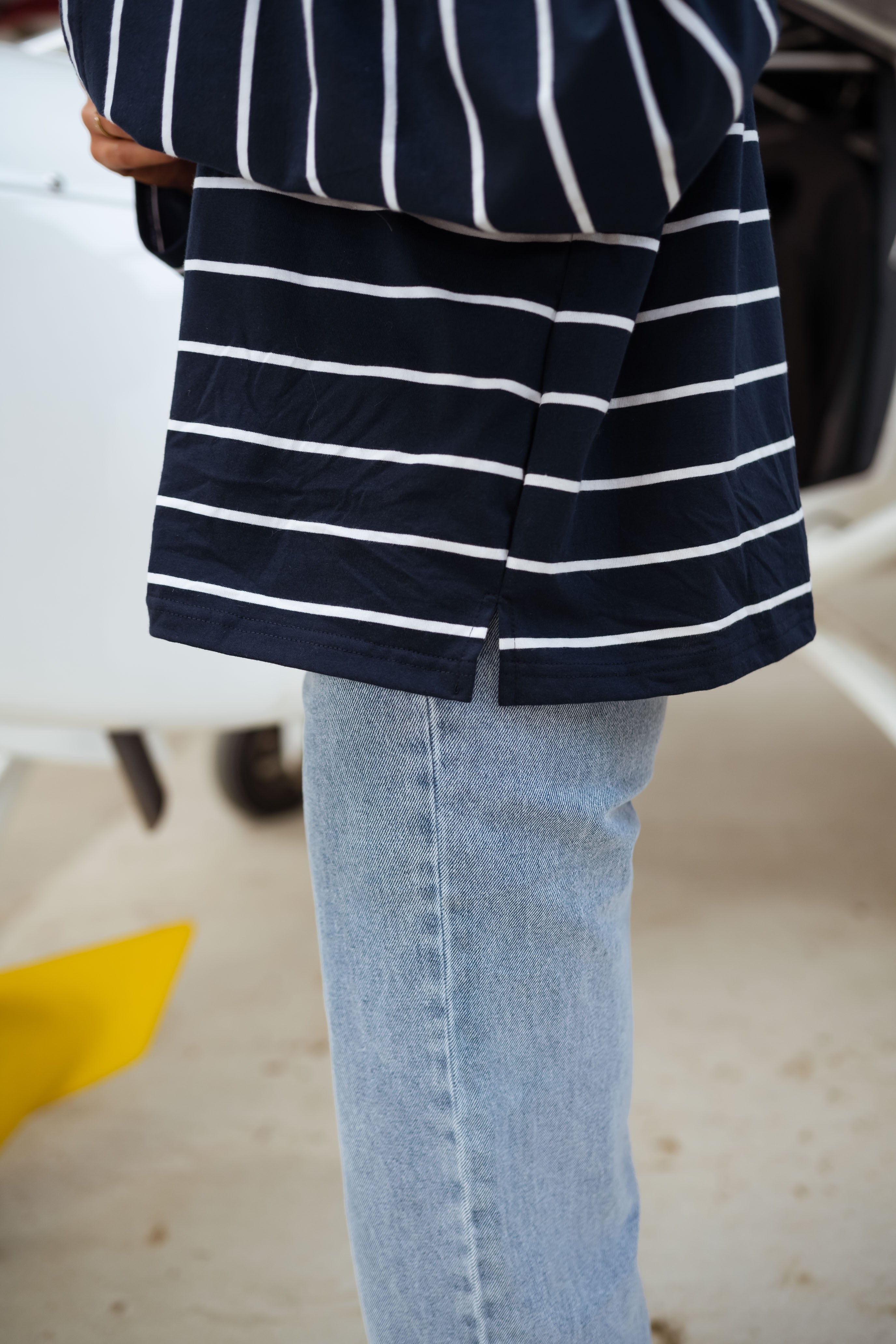 Polo Nicoli rayé bleu