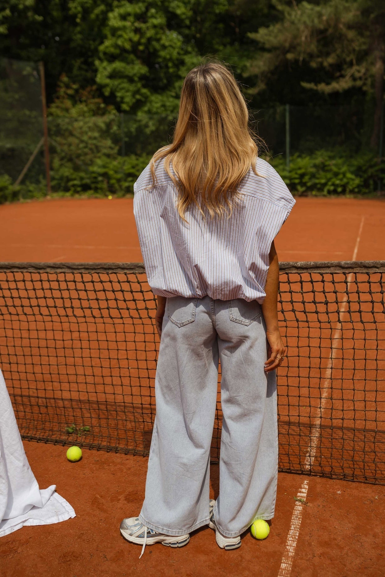 Chemise Oriane à rayures bleues