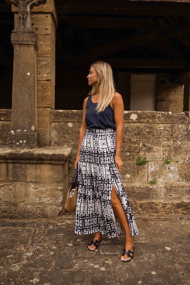 Jupe Gaelle Tie-Dye bleue