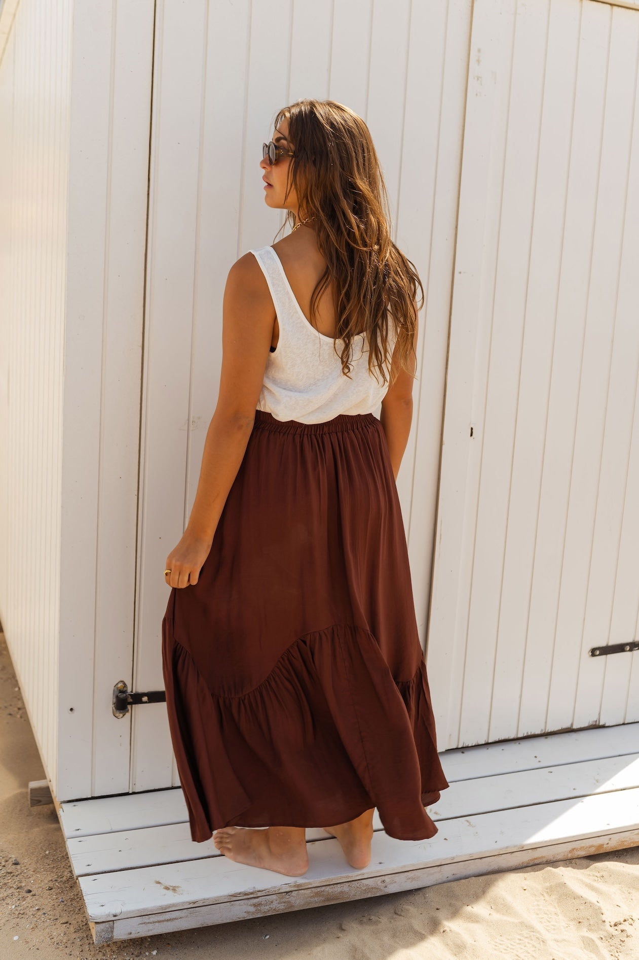 Jupe Manhattan marron