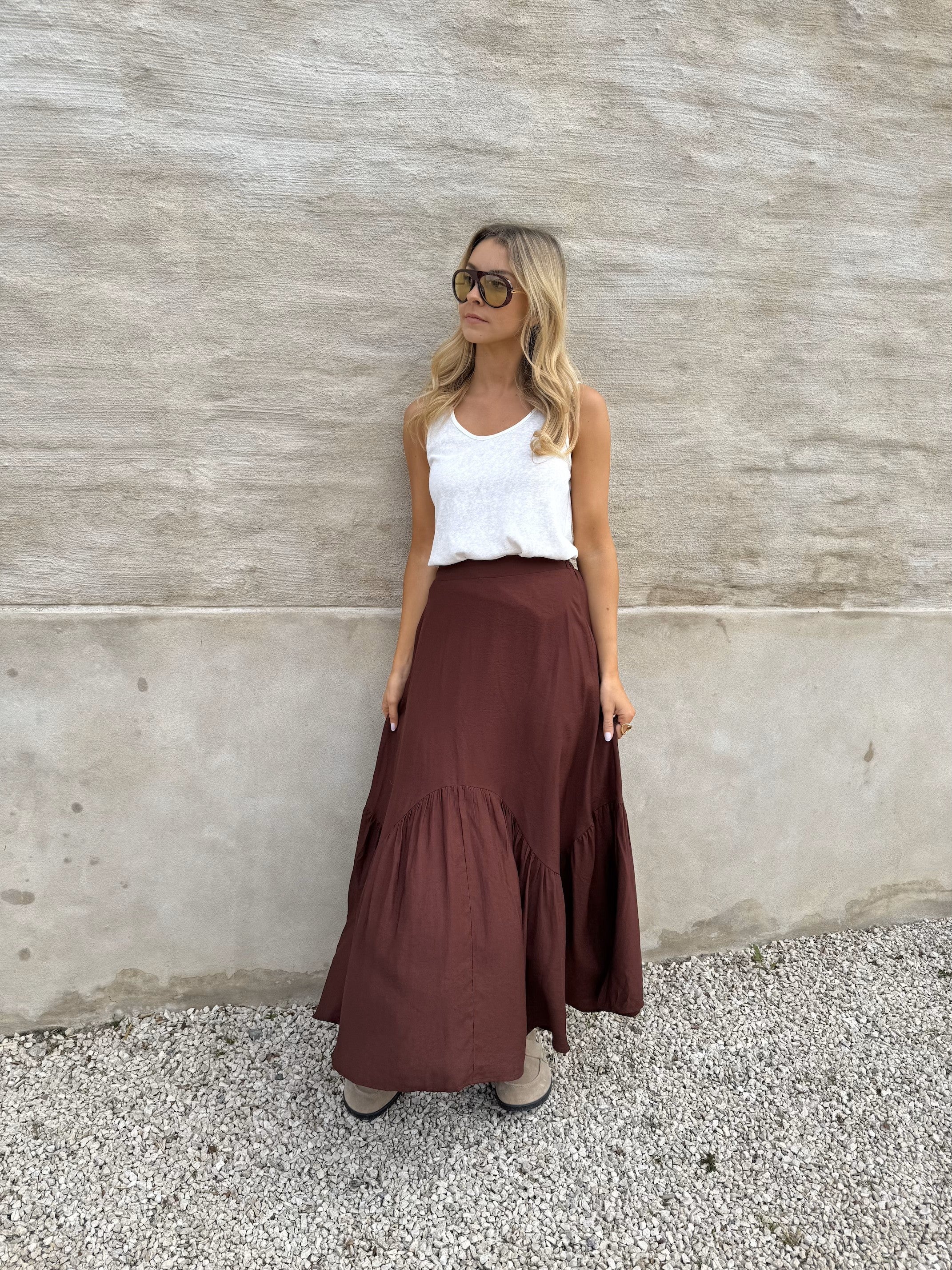 Jupe Manhattan marron