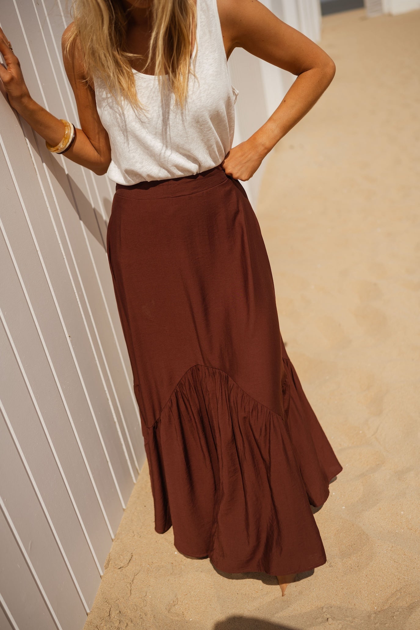 Jupe Manhattan marron