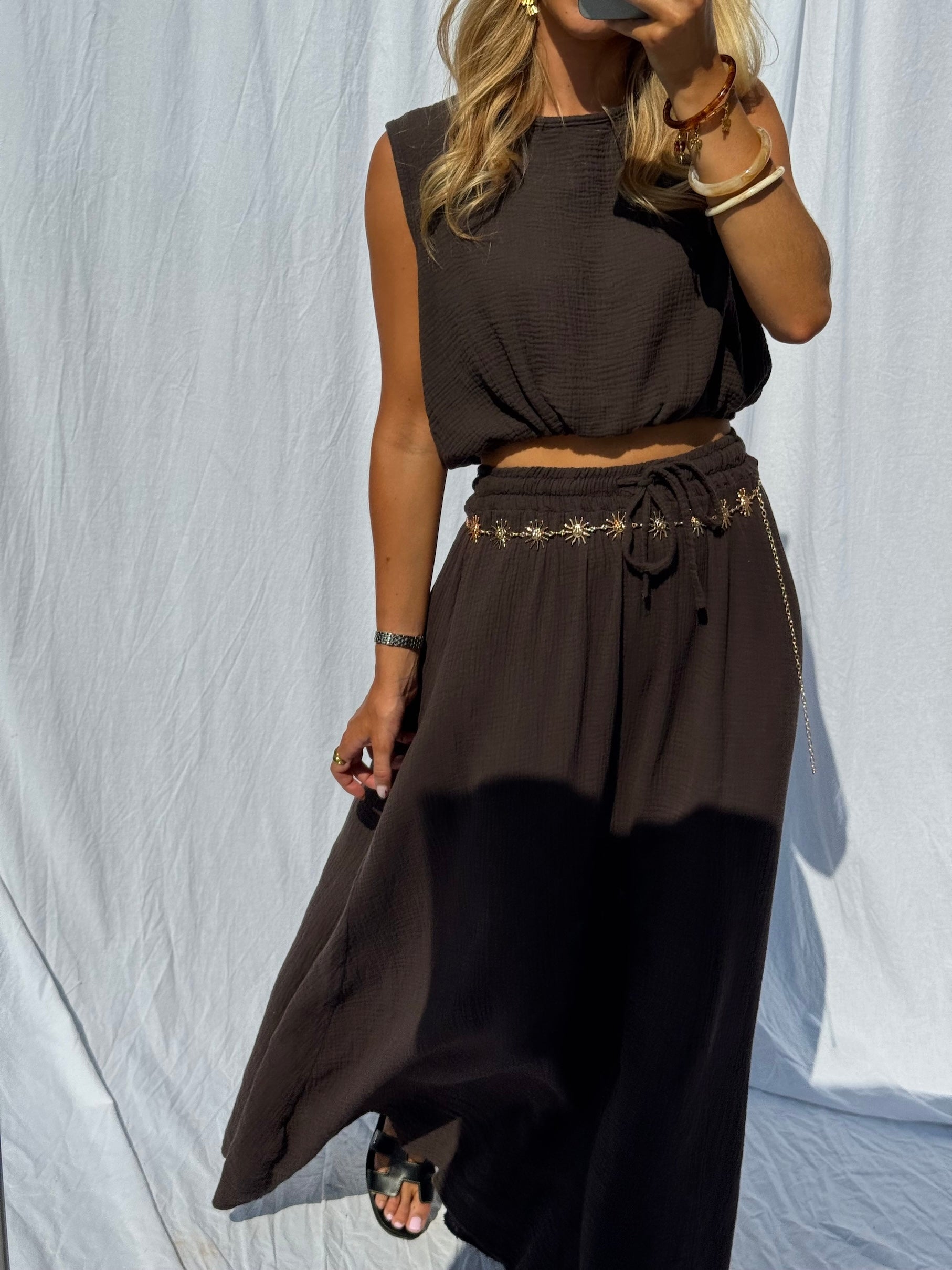 Jupe Alyssa en chocolat