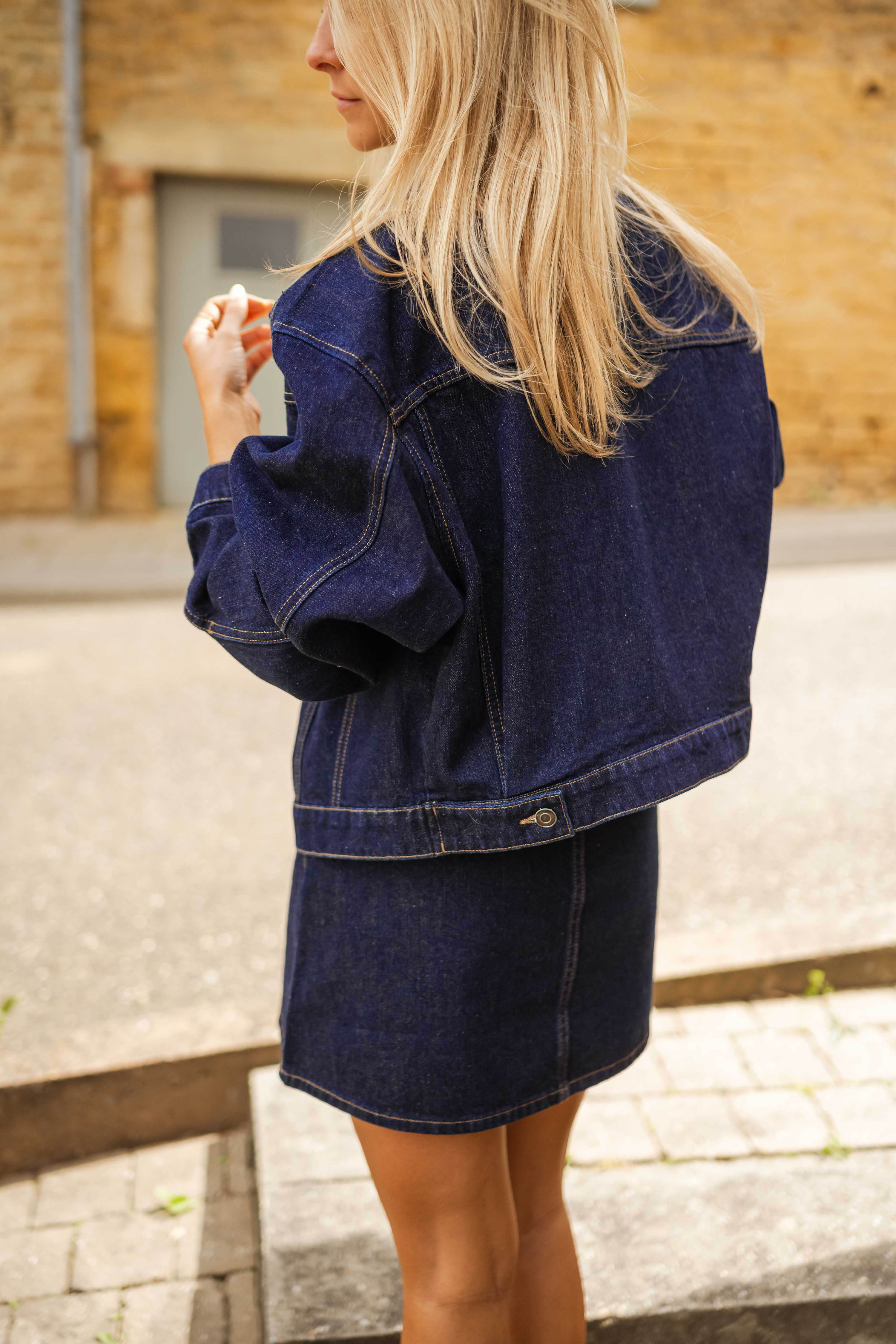 Veste Roma en jean bleu foncé