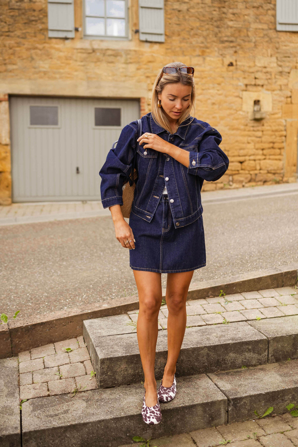 Veste Roma en jean bleu foncé