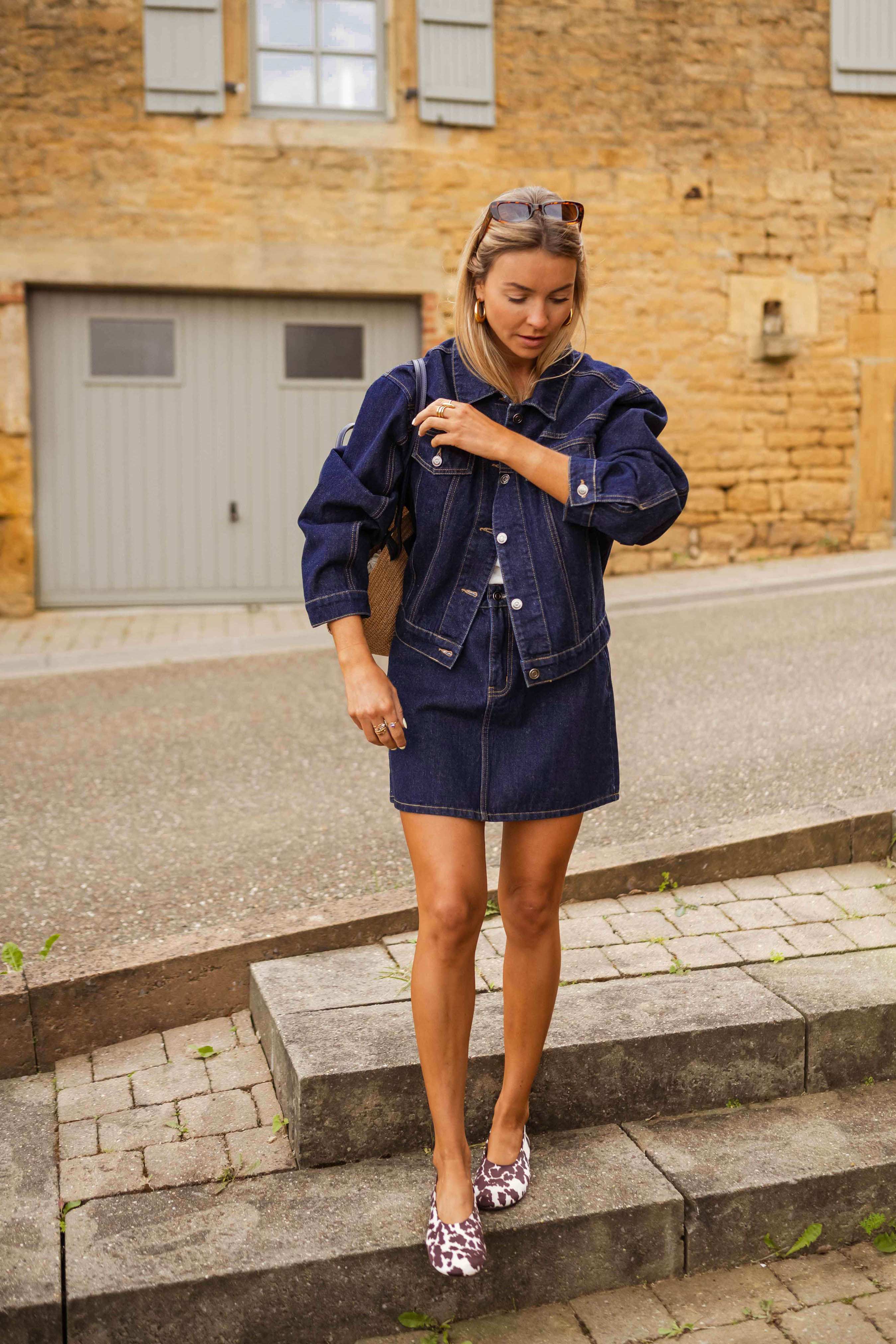 Veste Roma en jean bleu foncé