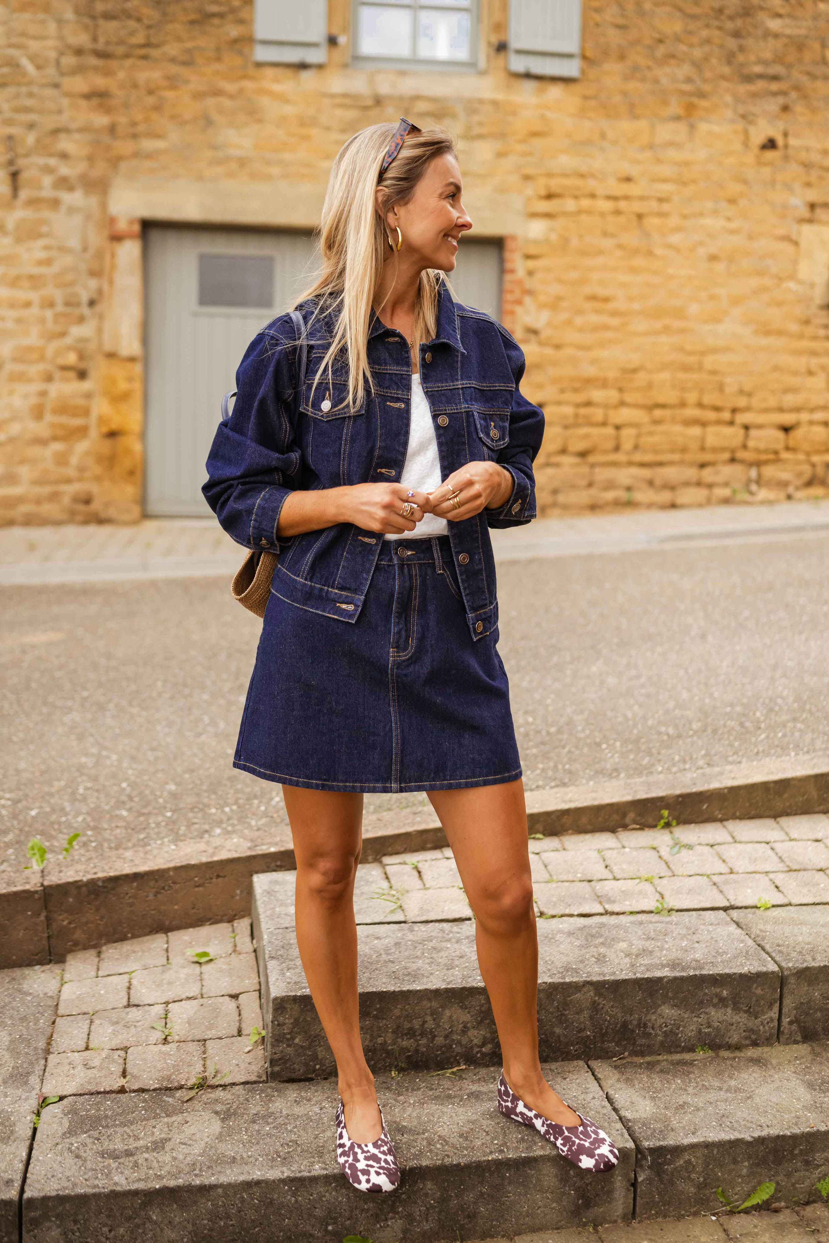 Veste Roma en jean bleu foncé