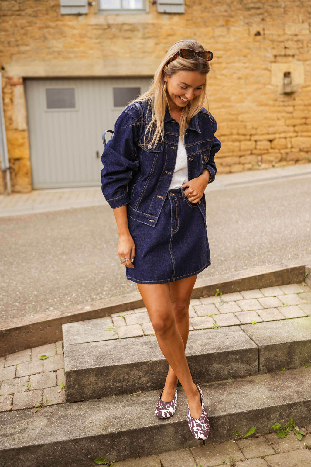 Veste Roma en jean bleu foncé