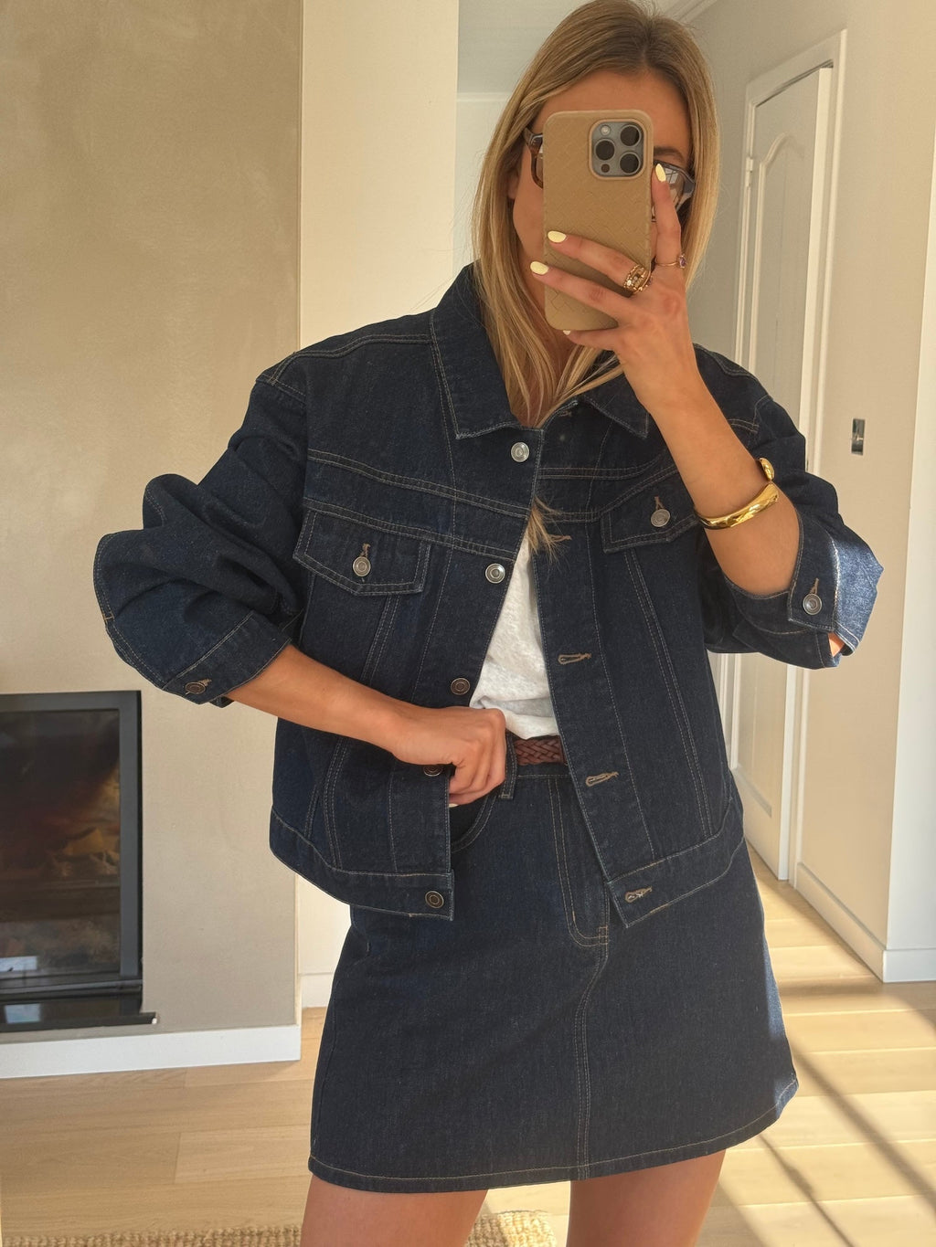 Jupe Tara en jean bleu foncé