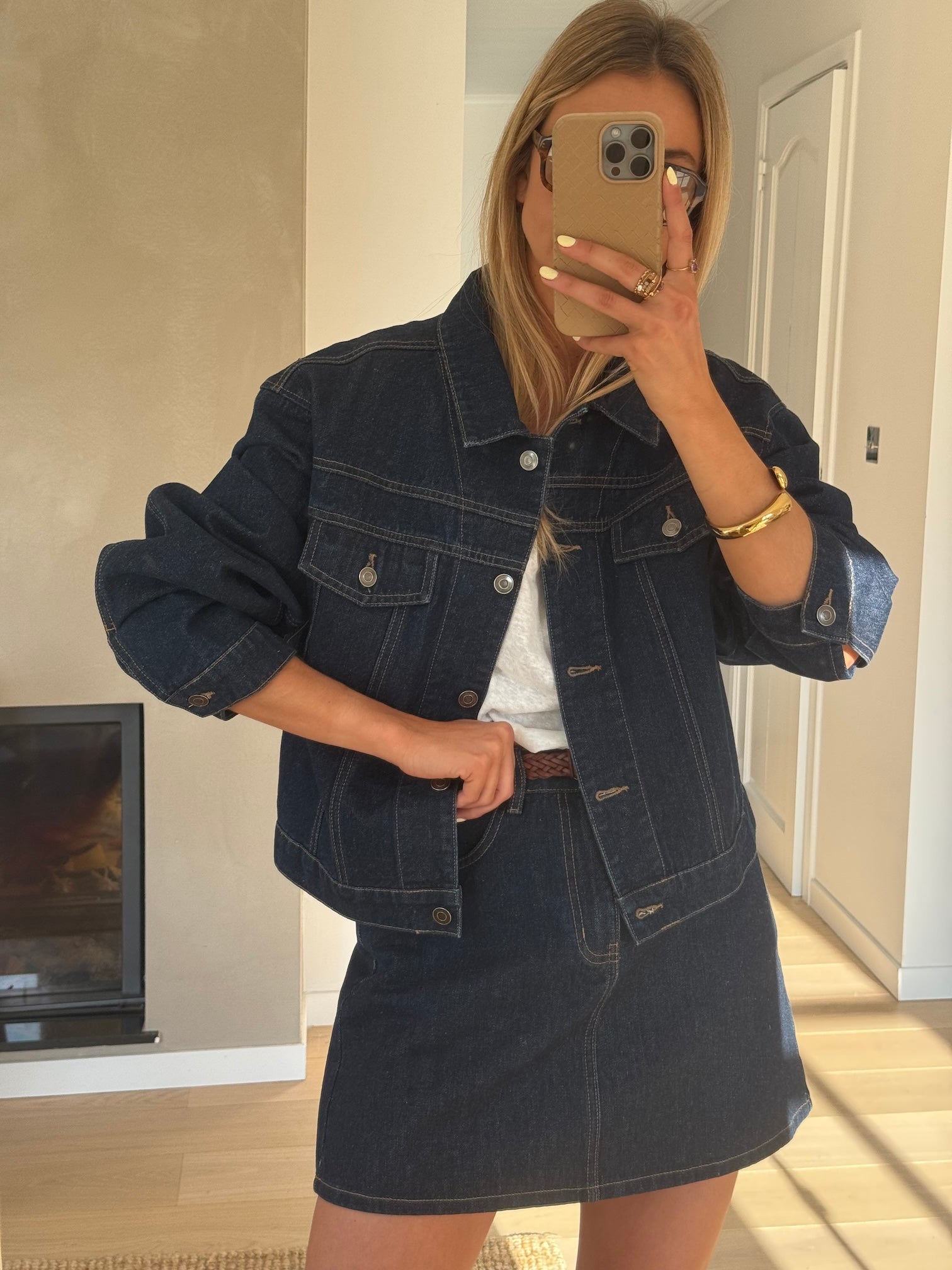 Jupe Tara en jean bleu foncé