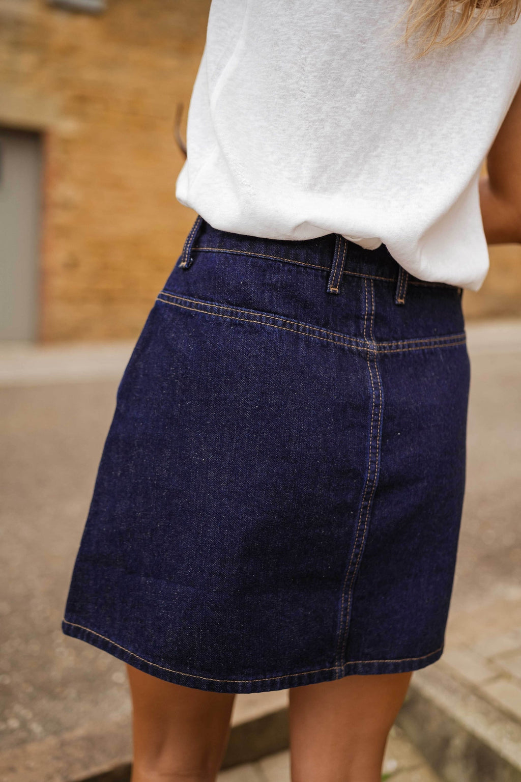 Jupe Tara en jean bleu foncé