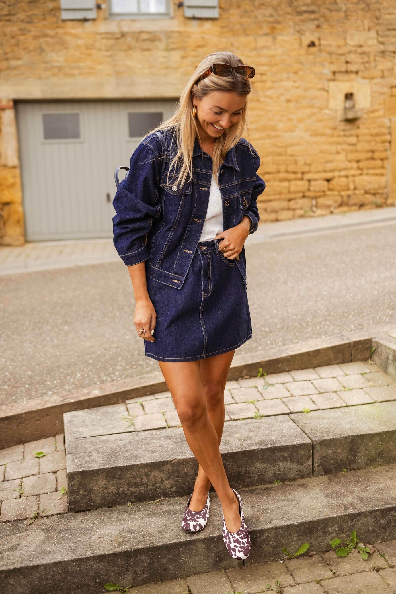 Jupe Tara en jean bleu foncé