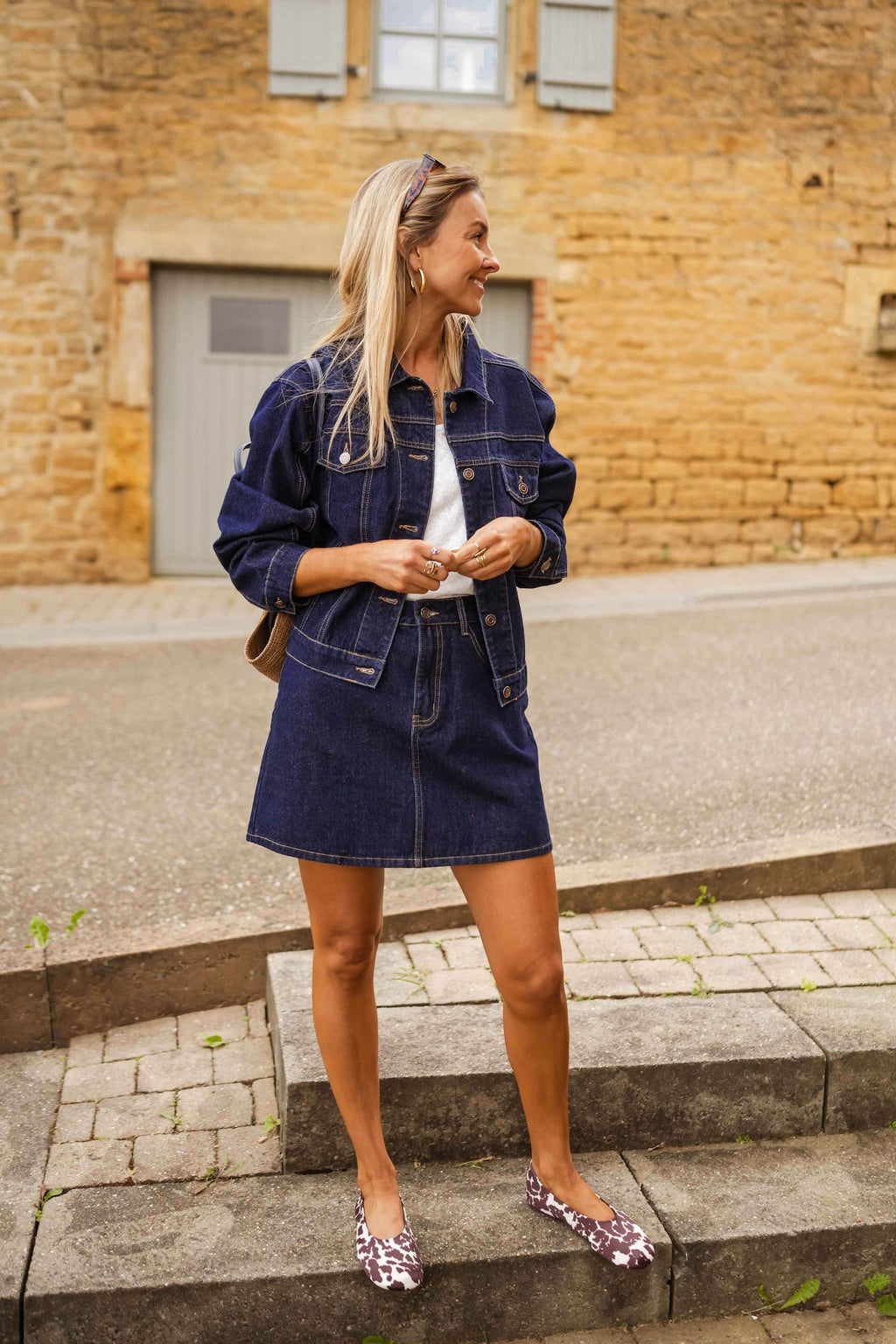 Jupe Tara en jean bleu foncé