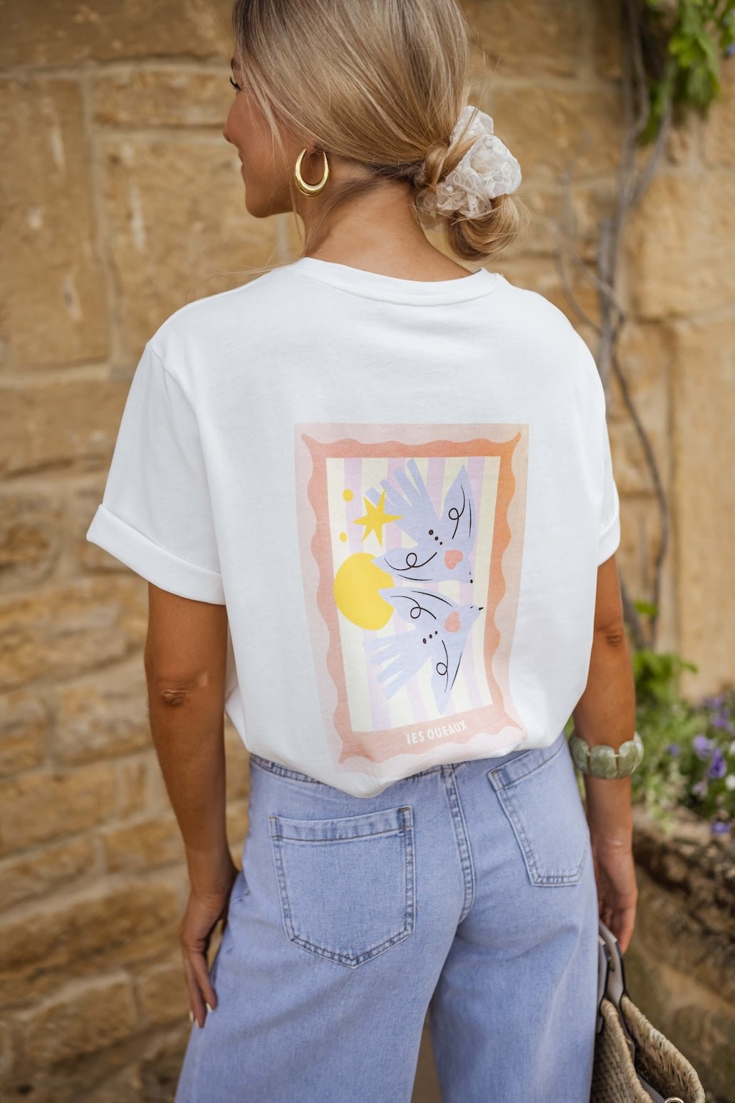 T-shirt Oiseau écru
