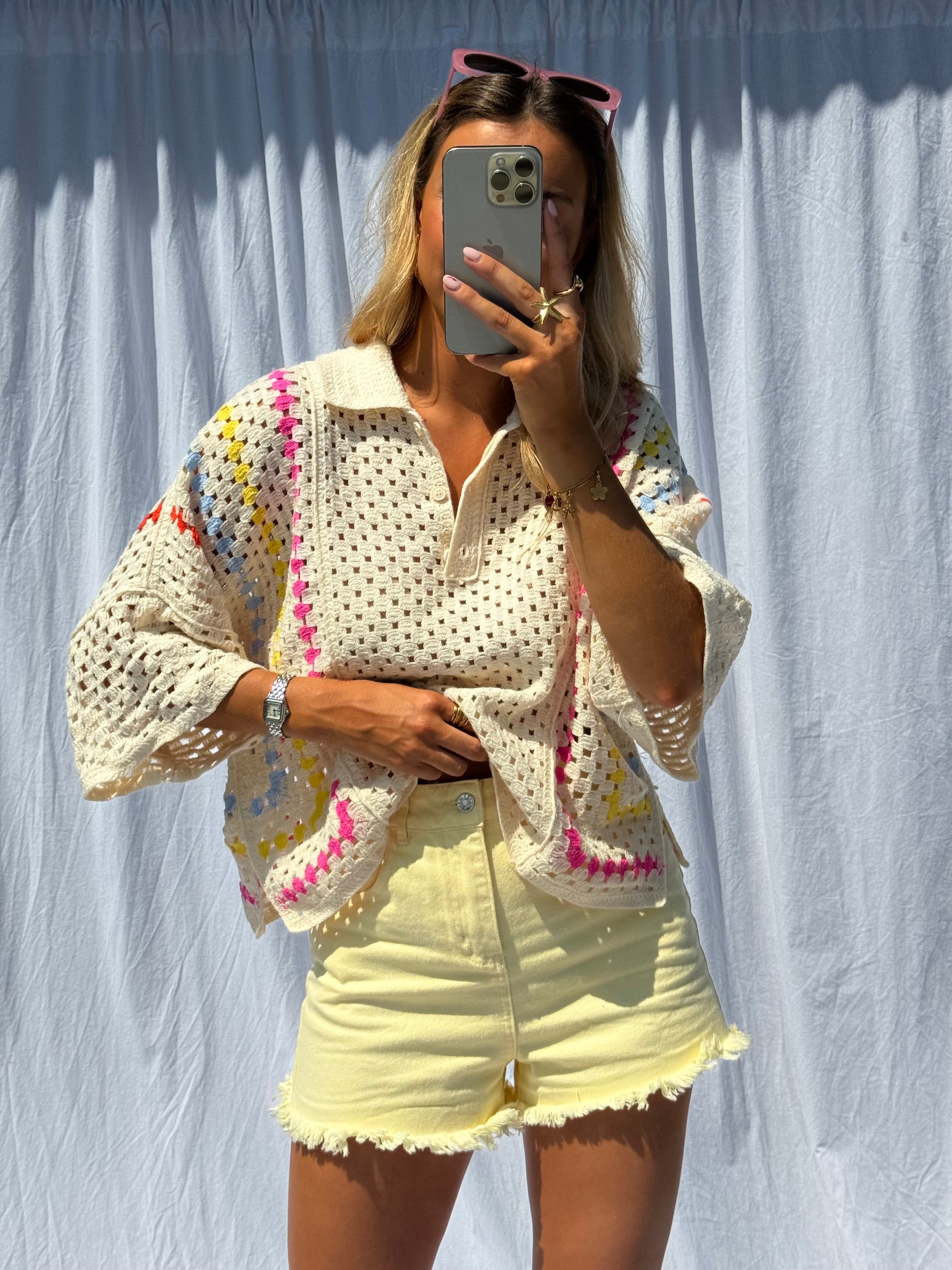 Chemisier Maella en crochet écru